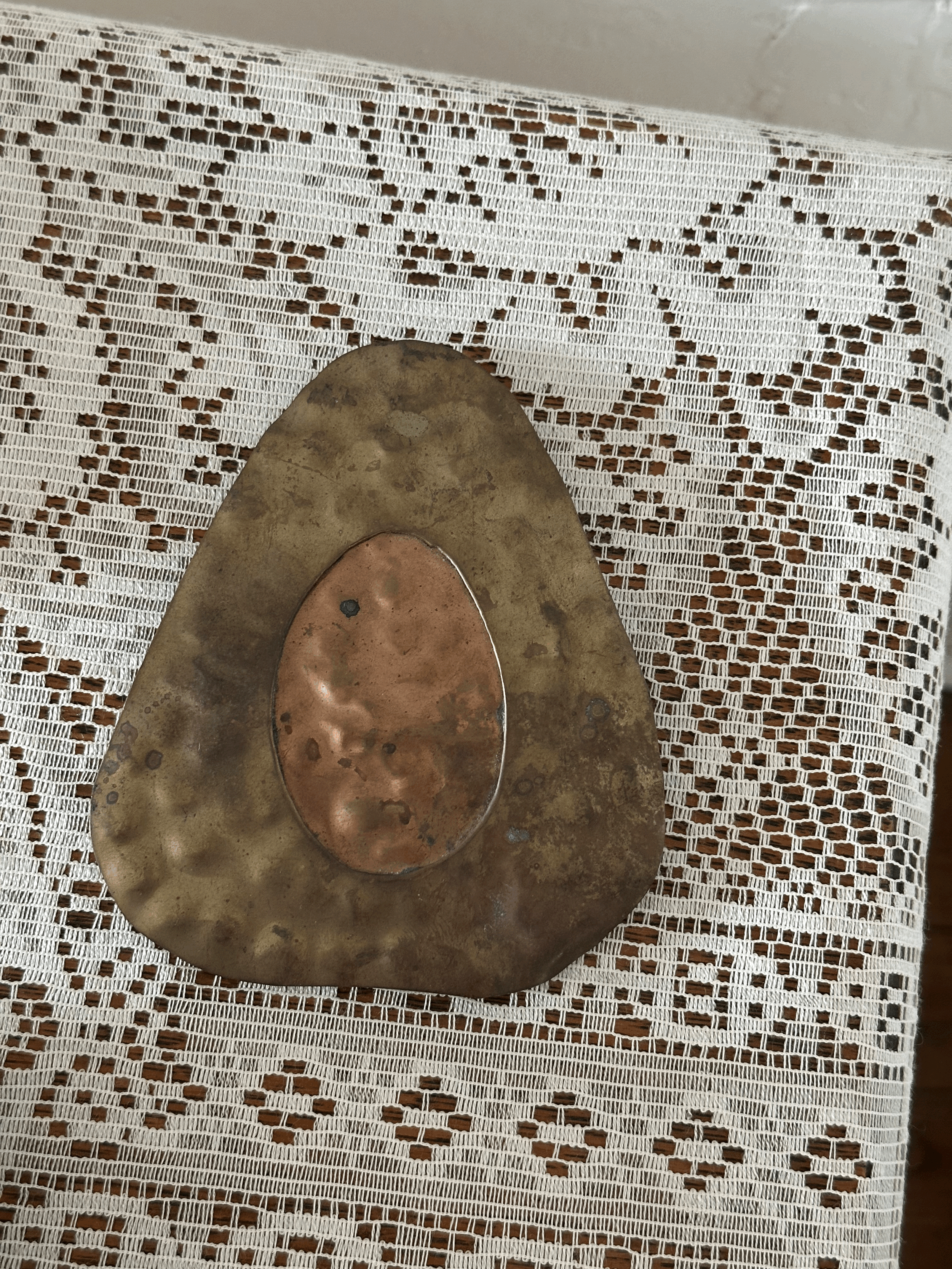 vintage brass belt buckle or decor