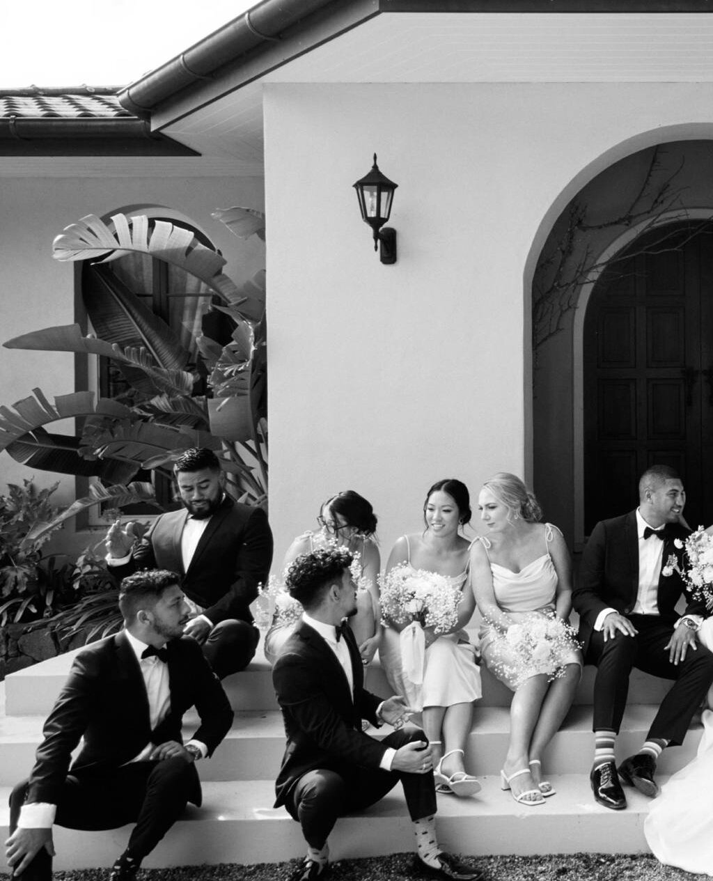 Jasmine &amp; Jordan with their entourage 🖤 ⁠
⁠
#curateweddings #nzweddings #weddingphotography