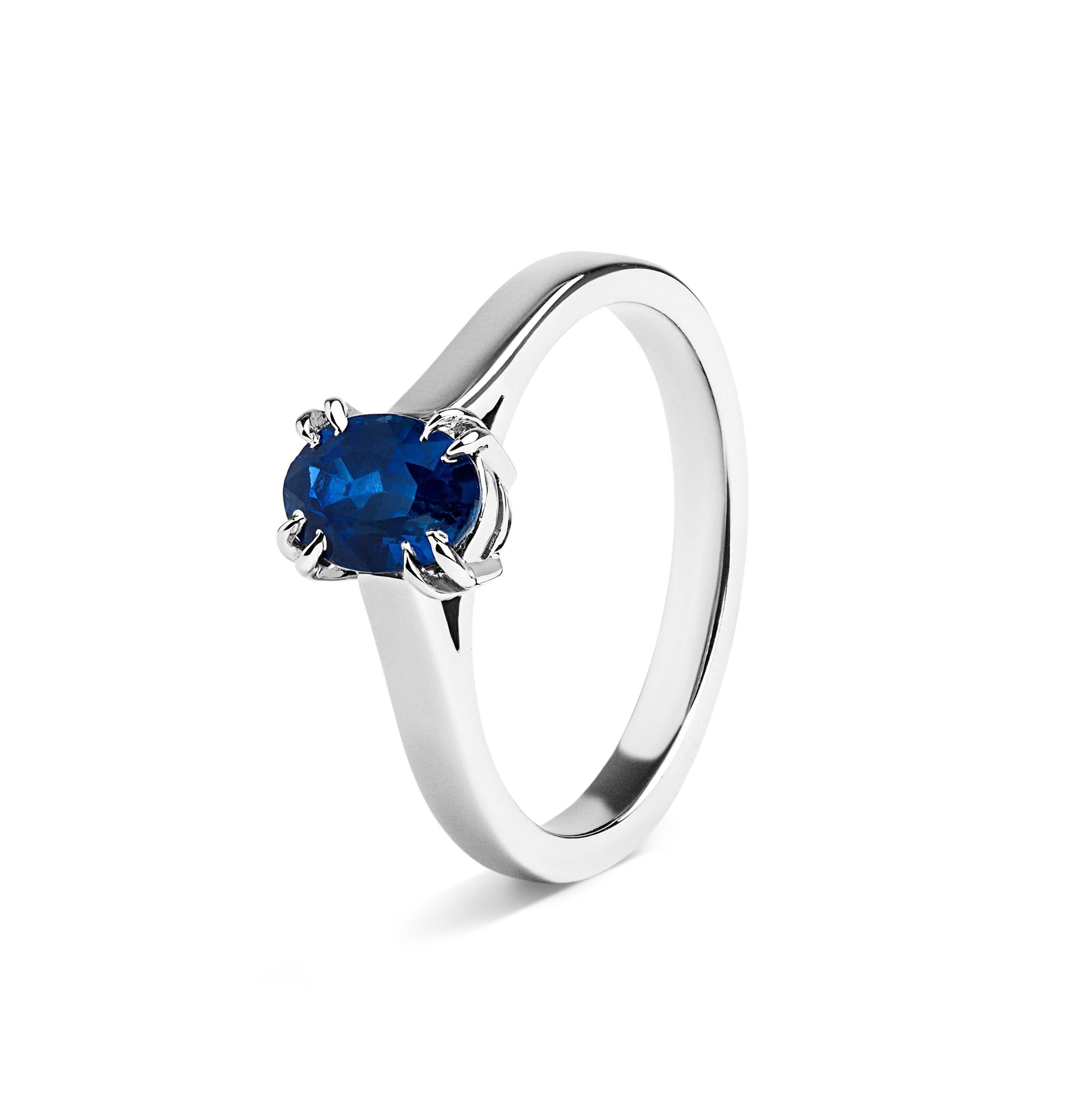 Sapphire Double Claw Ring