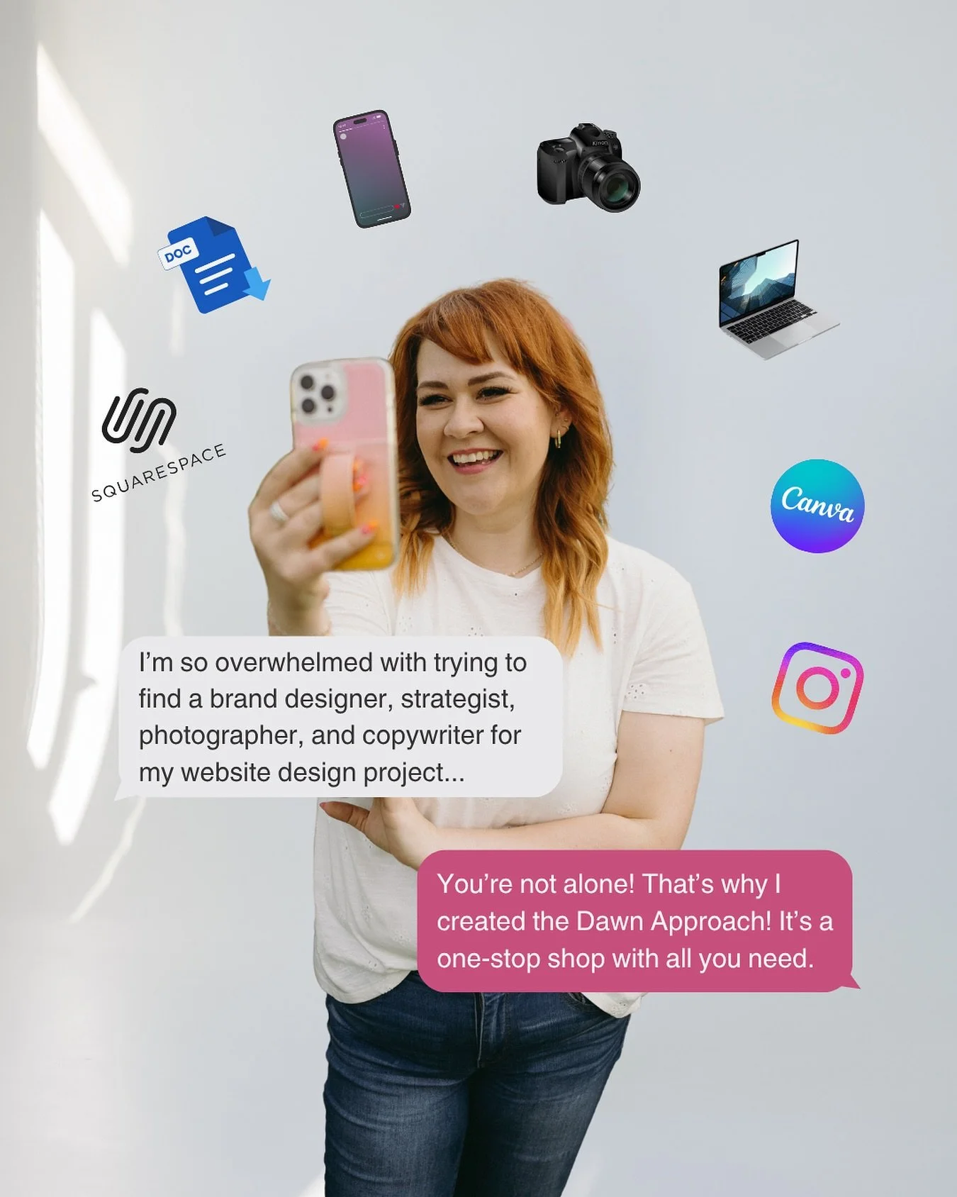 When you&rsquo;re juggling a rebrand, it can feel like you need five different people just to make progress: a designer for your logo and branding, a strategist for your messaging, a copywriter for your site, a photographer for your visuals and marke