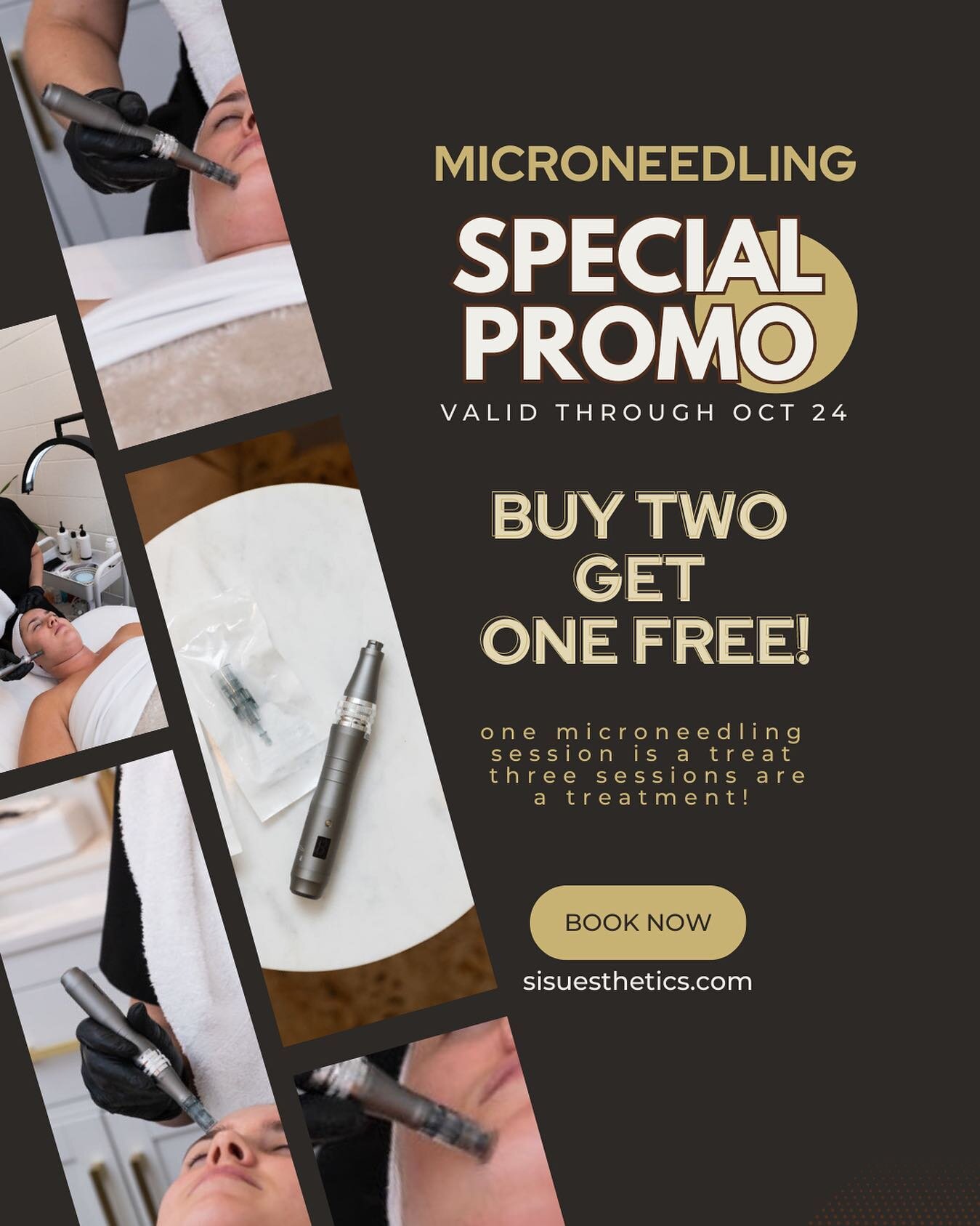 I&rsquo;m excited to announce my fall microneedling special - BUY TWO SESSIONS, GET ONE FREE; up to $300 in savings. 

Microneedling was my most popular advanced service last fall, and I was frequently asked about it during facials over the summer. F