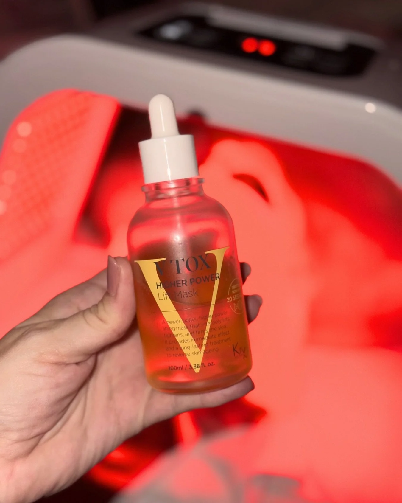 The KrX V-Tox Lifting Mask is a transformative treatment that has become a favorite for clients seeking to achieve lifted and tighter skin.

This innovative Korean mask, often referred to as a &ldquo;facelift in a bottle,&rdquo; is celebrated for its