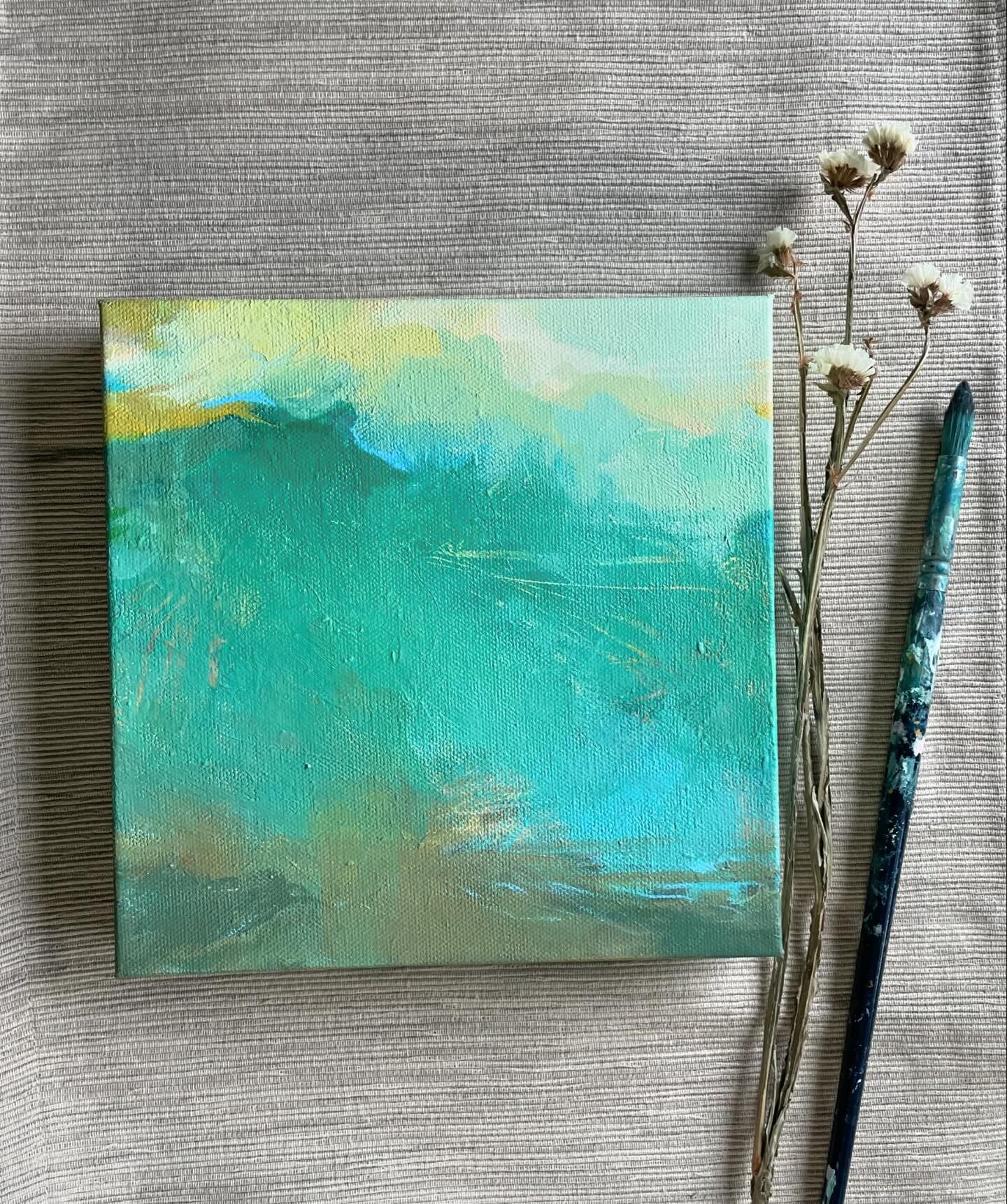 A closer look at one of the paintings in the latest collection.

My goal for this painting was to create a sense of spaciousness and calm, and I love how it turned out. Gotta love those subtle details and color shifts!

A Deep Inhale, 8x8&rdquo;, acr