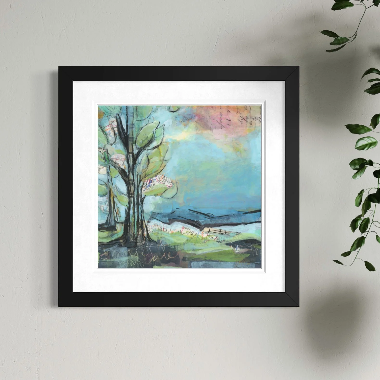 Beside Me in the Waiting:  Print of original painting