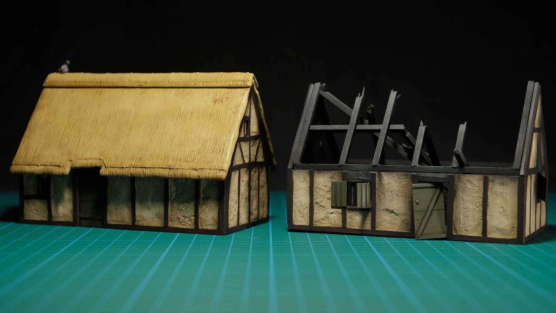 The house on the left is pretty much the Renedra kit straight out of the box. 
