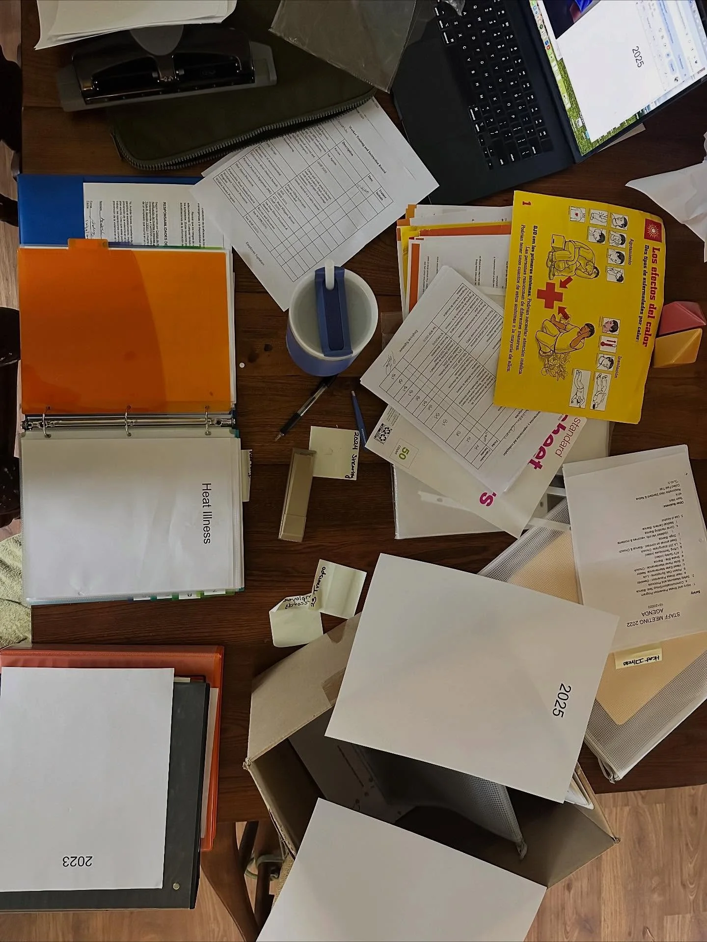 The after math of Worker Safety Training season. The far less glamorous side of our operation. 

Each year in between the chaos of lambing season, we gather our entire crew for our annual safety meeting. 
Is it fun? No
Is it interesting? Not particul