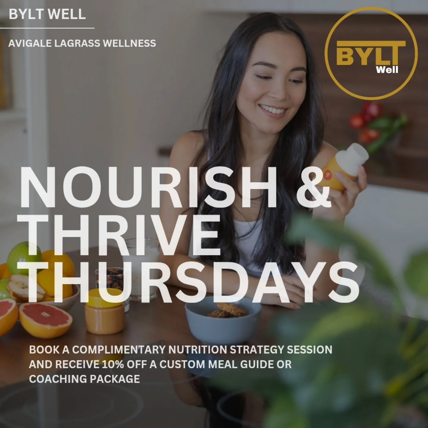 🌿✨ NOURISH &amp; THRIVE THURSDAYS ✨🌿
It&rsquo;s your weekly reminder that food is fuel &mdash; and when you eat with intention, you THRIVE.

 Book a FREE Nutrition Strategy Session
 Plus, get 10% OFF a custom meal guide or coaching package!

Whethe