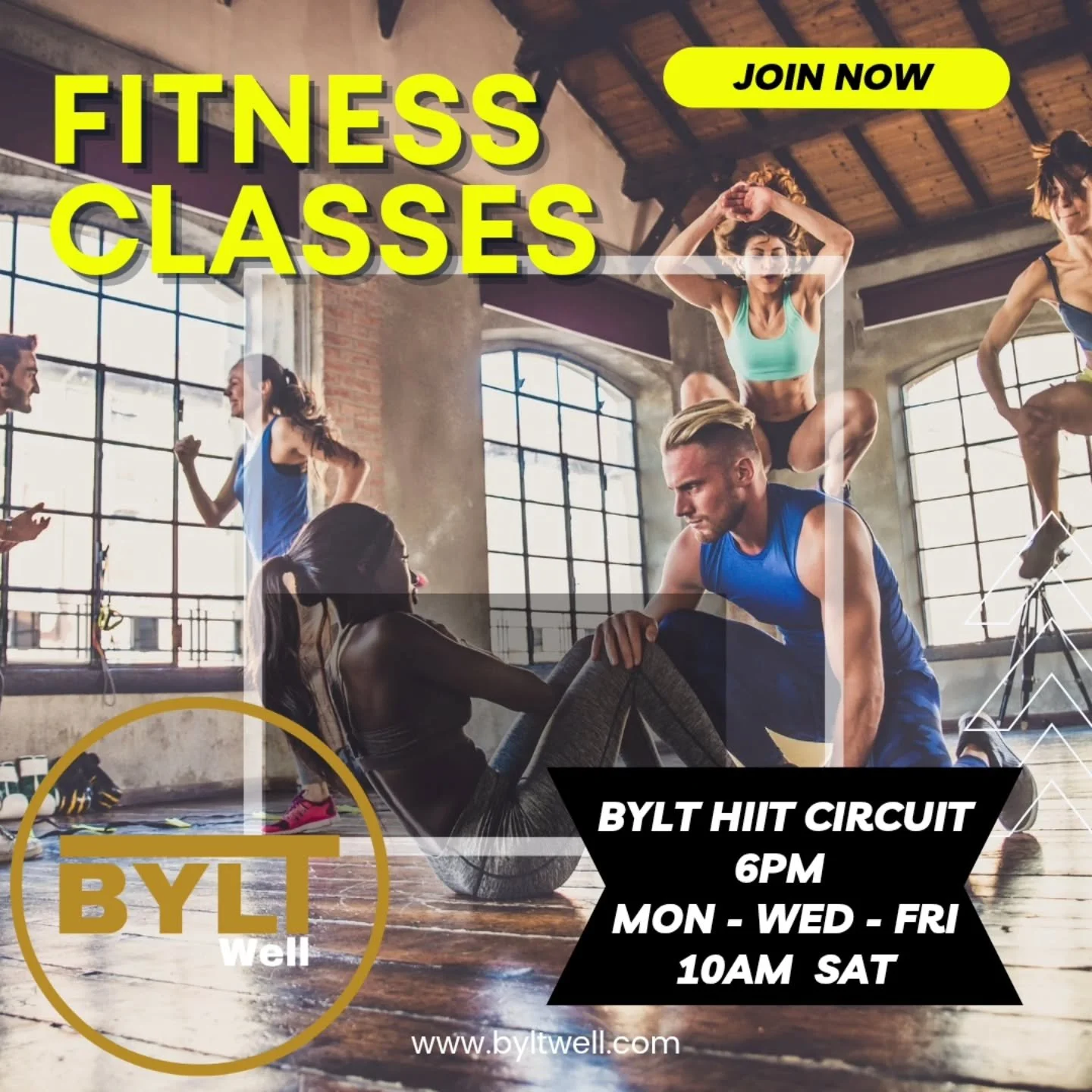 BYLT HIIT CIRCUIT CLASSES ARE HERE! 
Get ready to sweat, strengthen, and level up your fitness in a team-powered atmosphere! 

 Drop-in Class: $25
 5 Class Pack: $100
 10 Class Pack: $150 (Includes a FREE Recovery Session!)

📅 Class Times:
➔ Mon / W