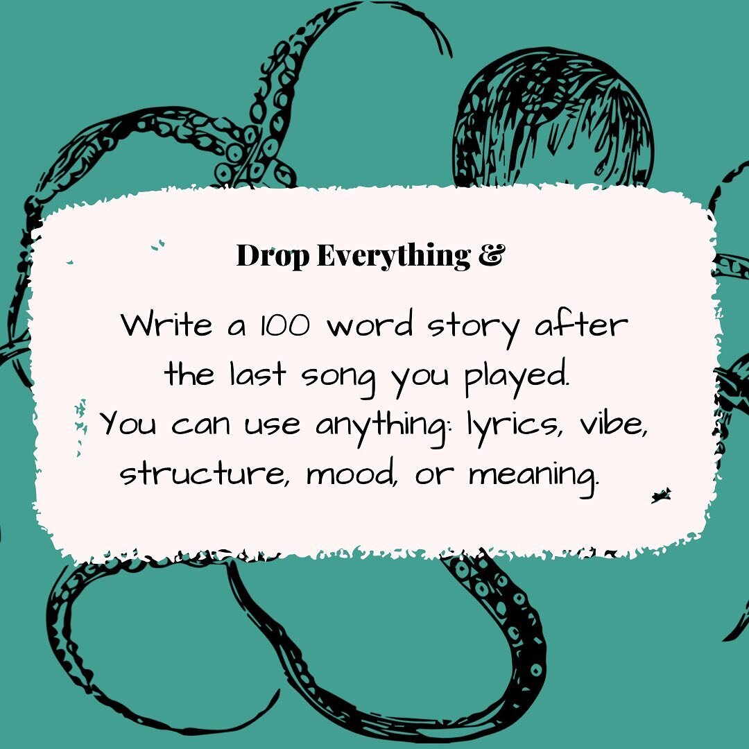 Drop everything and write a 100 word story after the last song you played. You can use anything: lyrics, vibe, structure, mood, or meaning.
