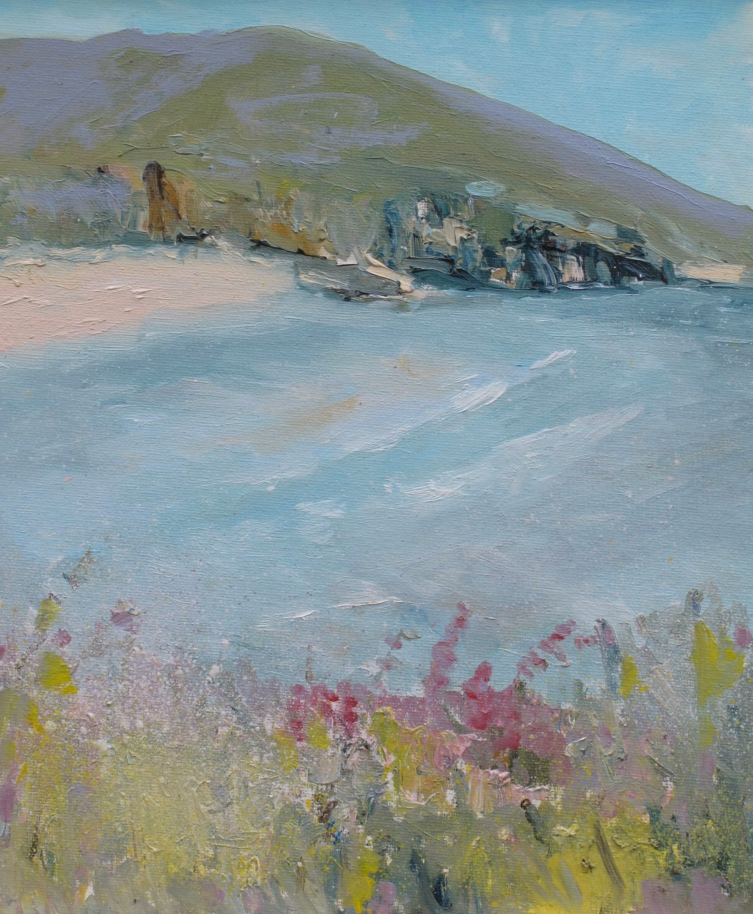 Barley Cove From Mizen Road, 
oil on canvas, 49cm x 44cm, £525