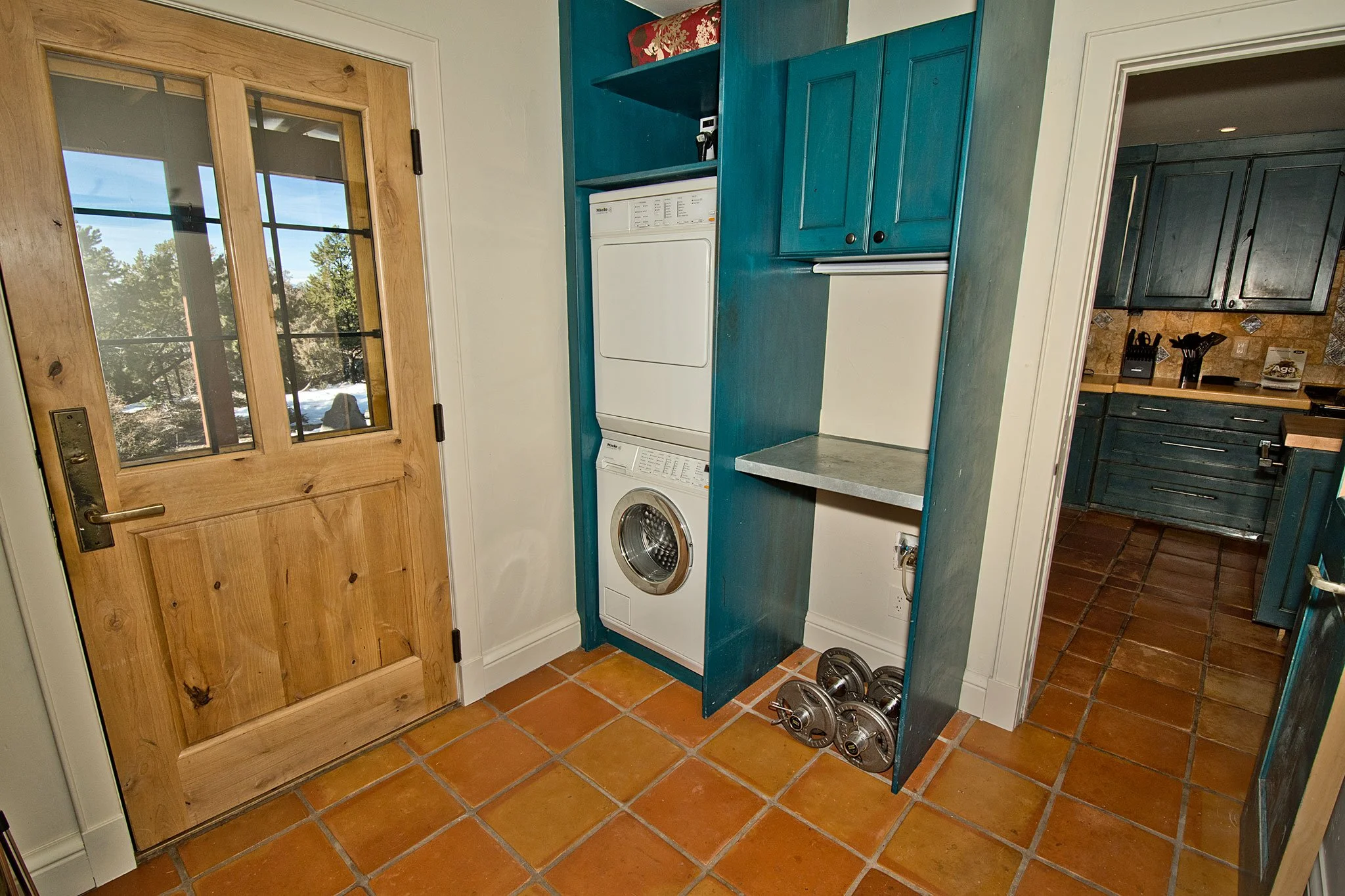Laundry Area and Door to Back Patio