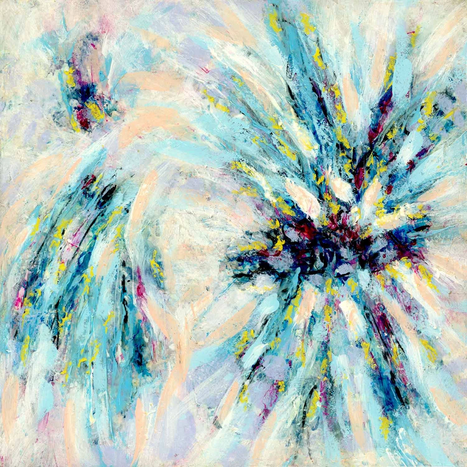 small Pulse painting Blue Indigo in living color series
