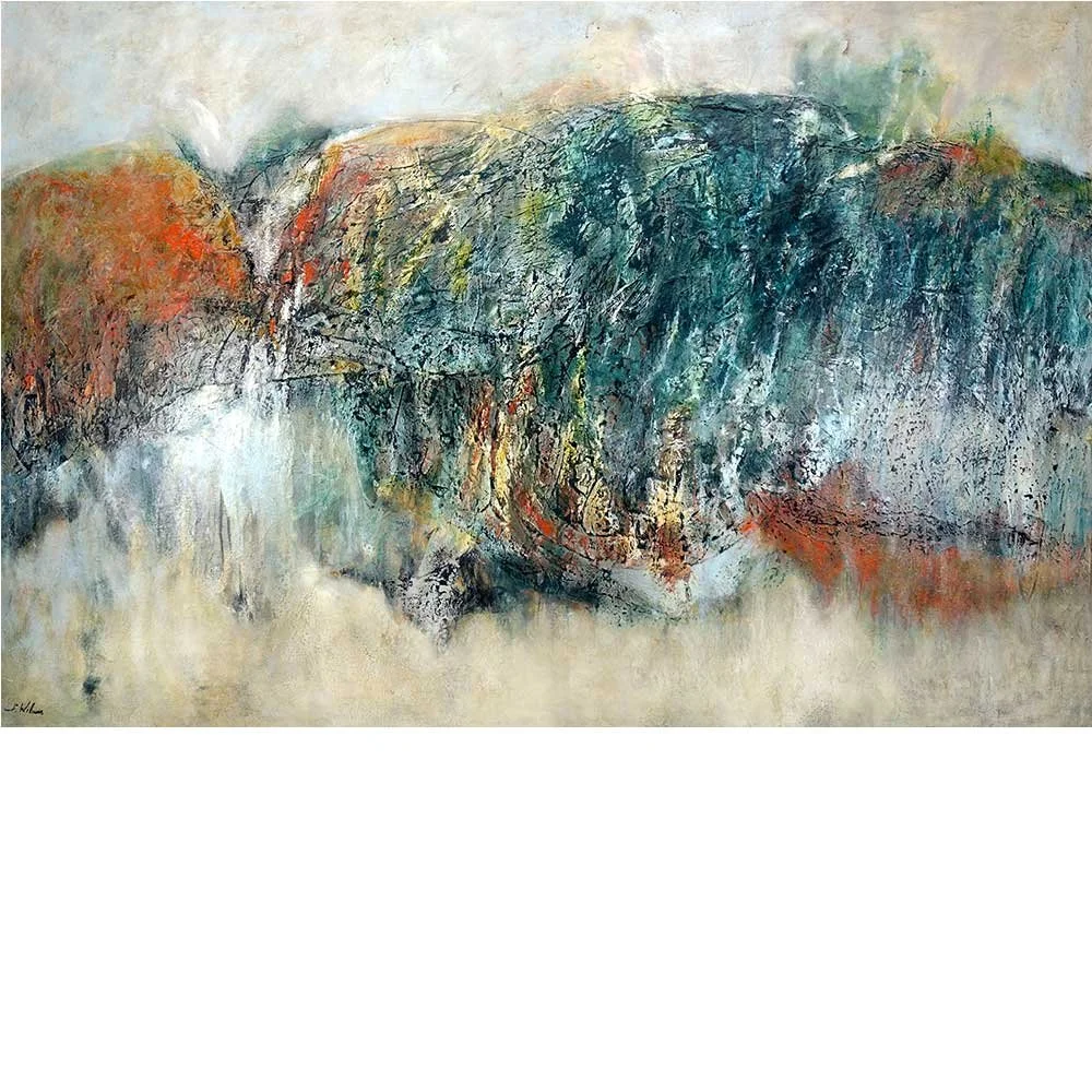 Emerald Mountain #2370 Oversize Abstract Landscape