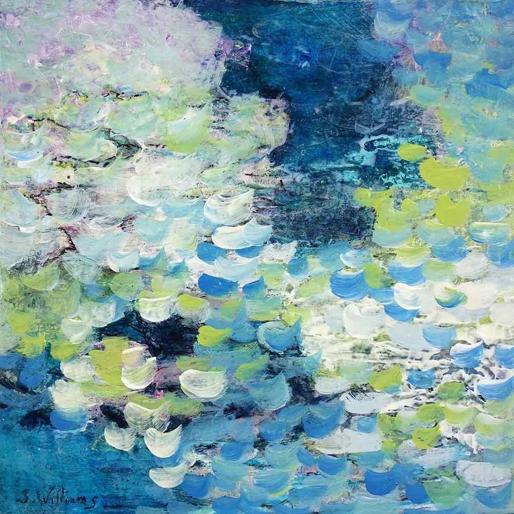 Shimmering Brook #2423 Small Modern Canvas