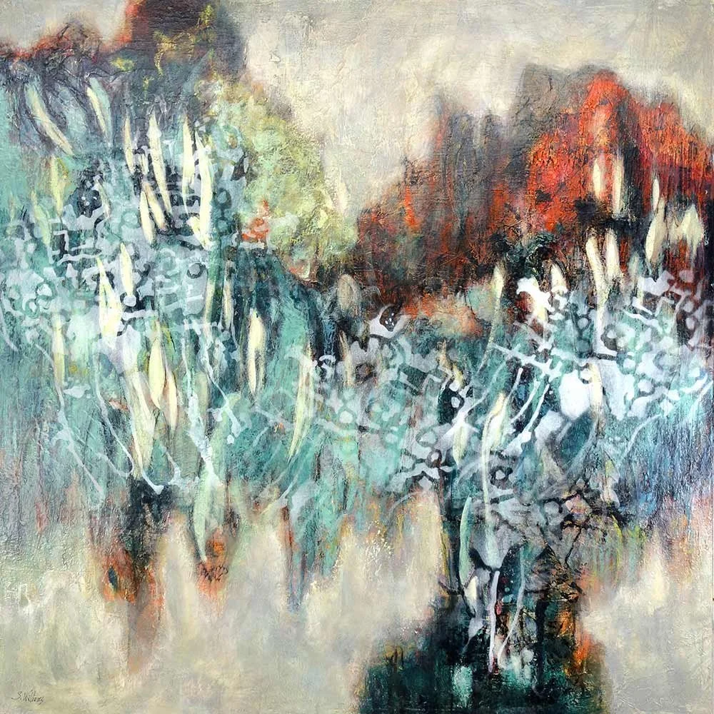 Emerald Vista #2369 Large Organic Abstract