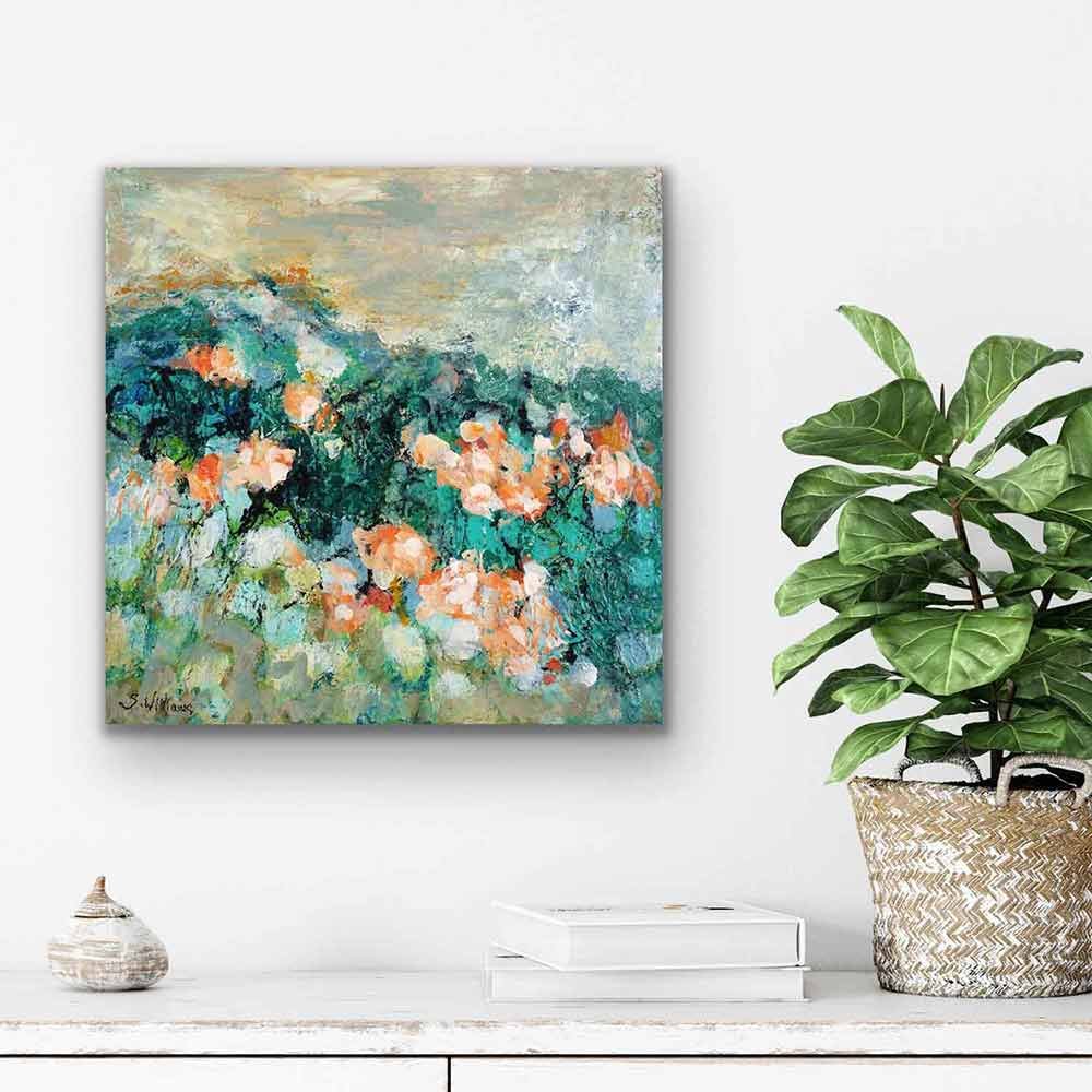 Distant Hills small artwork hung on wall