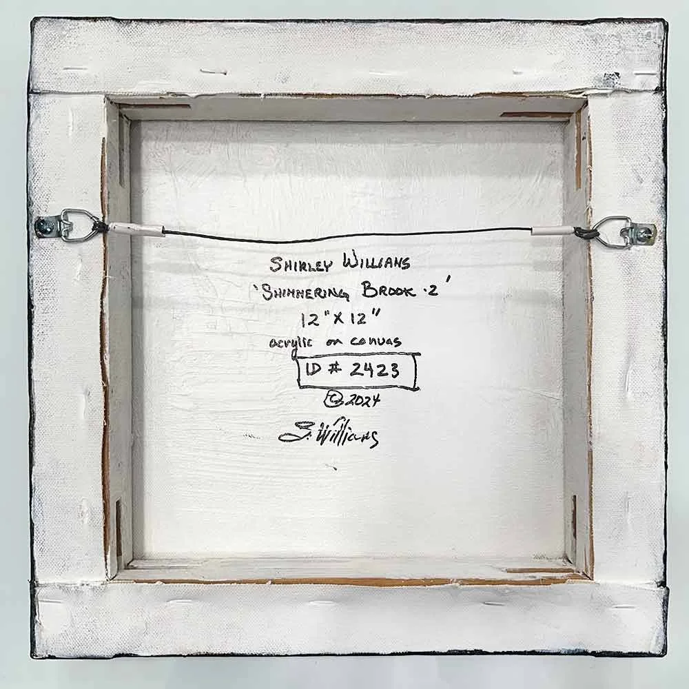 back view of Shimmering Brook painting