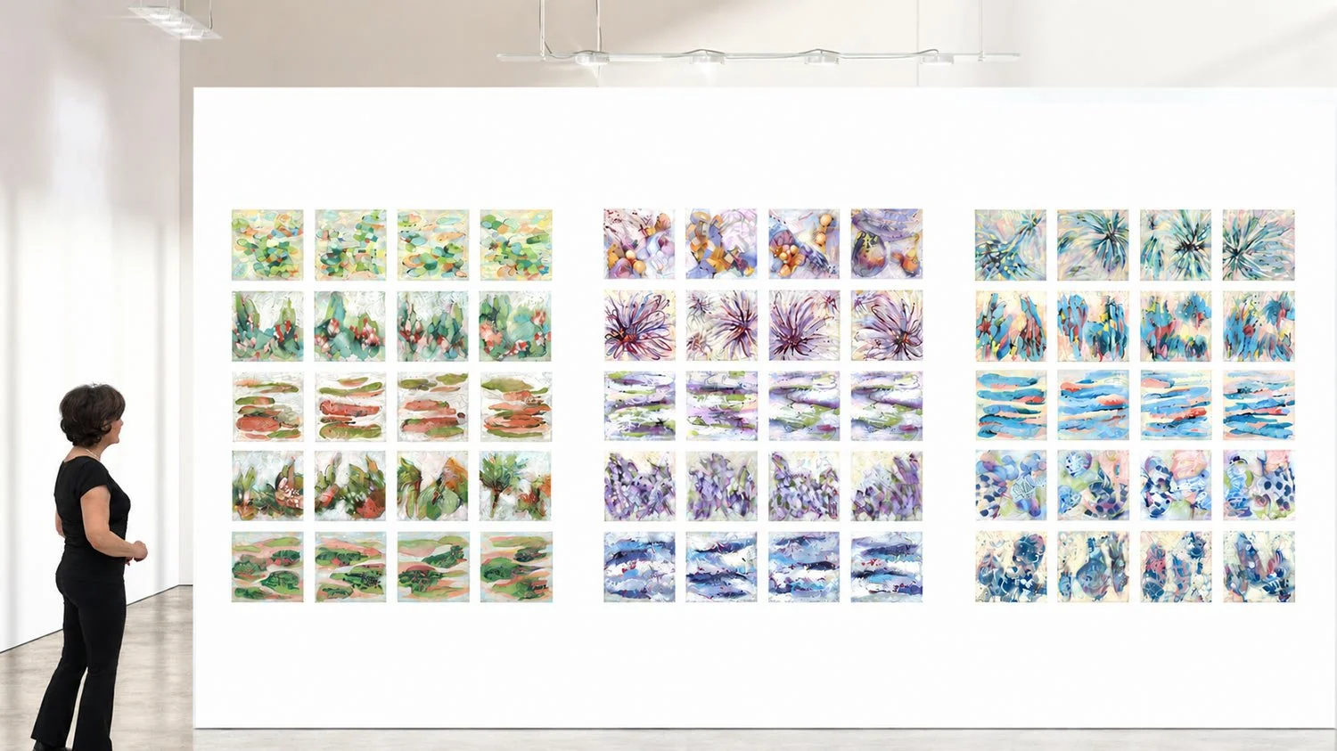 Living Color series of small paintings by shirley williams