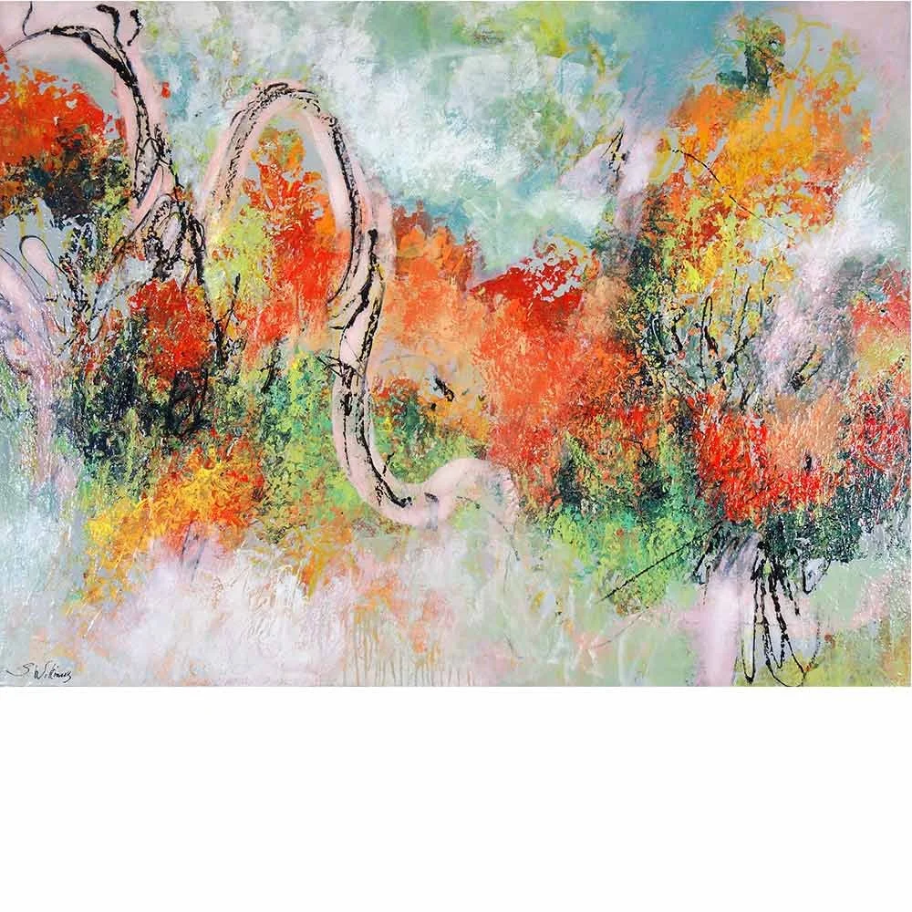 Tangerine Dream #2515 Large Orange Abstract Art