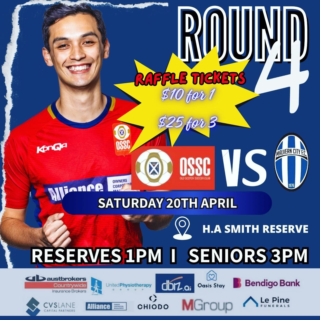 Massive game this Saturday with a local derby against our neighbours over the creek! 

Get down to support the lads! 

🎫 A raffle will be held with prizes to be won! 
⏰Reserves 1pm I Seniors 3pm 
📍 H.A Smith Reserve