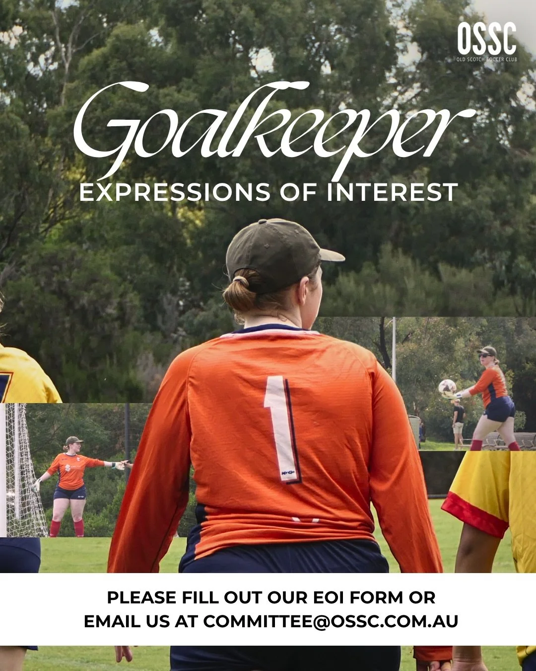 Are you a goalkeeper looking for your next team? Fill out our EOI form or email us at committee@ossc.com.au 💌⚽️

OSSC also has a few spots remaining for both women&rsquo;s teams. Get in quick before they&rsquo;re gone!