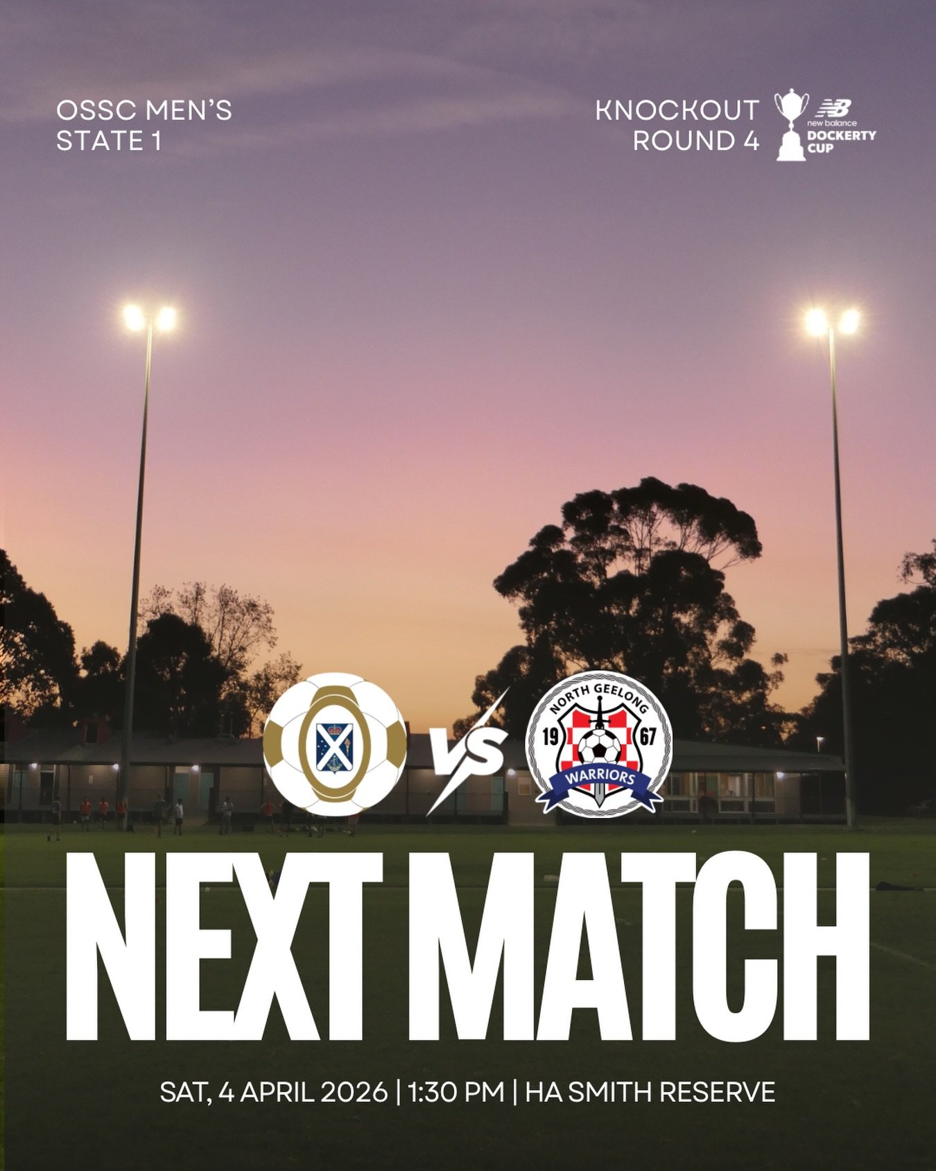 The Men&rsquo;s Seniors move onto Round 4 of the New Balance Dockerty Cup 🏆 

If you&rsquo;ve got no Easter plans, come down and support us at our home grounds!