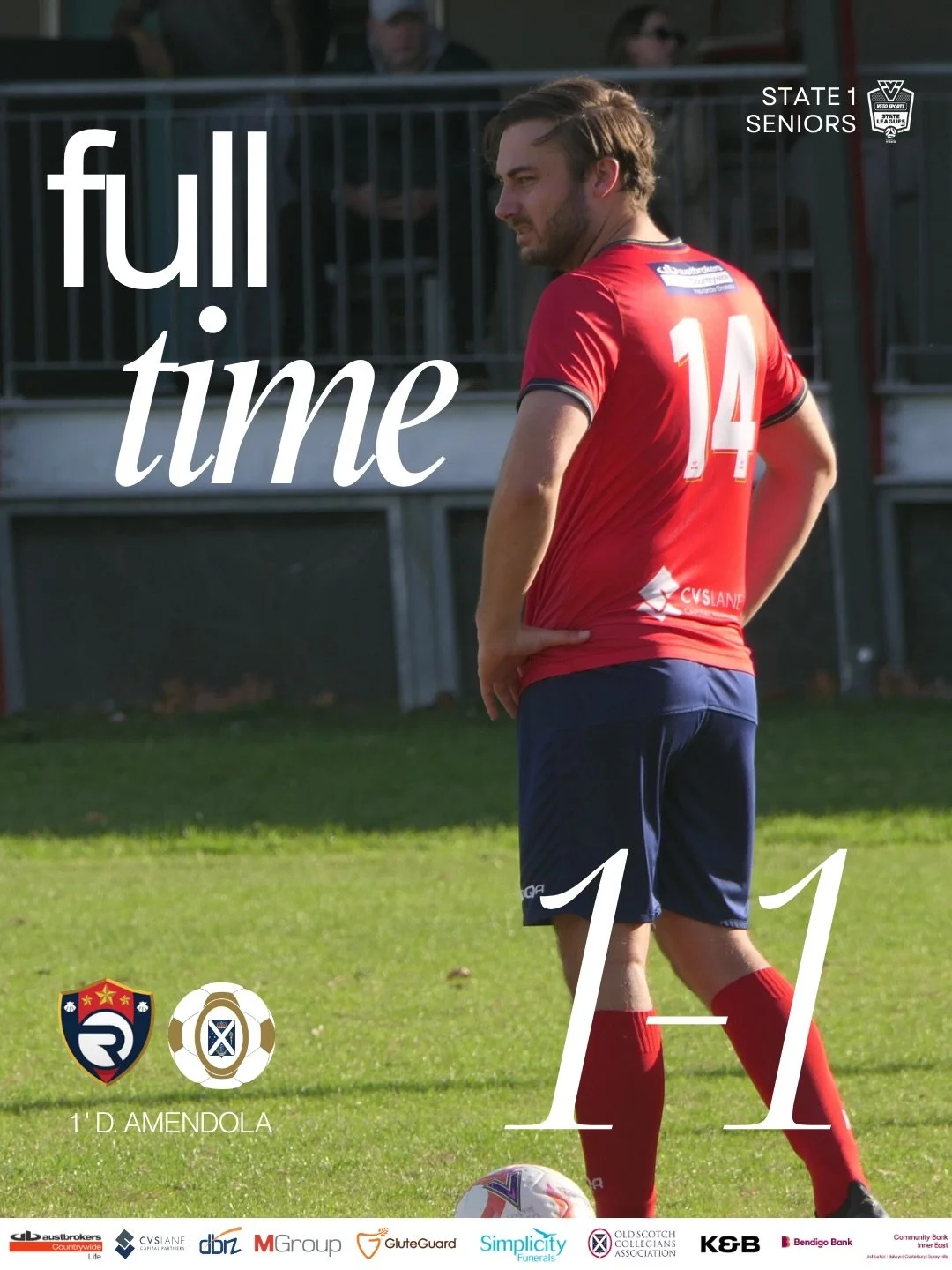 R9 results for Men&rsquo;s Seniors and Reserves are in! 

Both teams with a draw and a special mention to Stan for stepping in as goal keeper for the last 65 minutes⚽️🧤