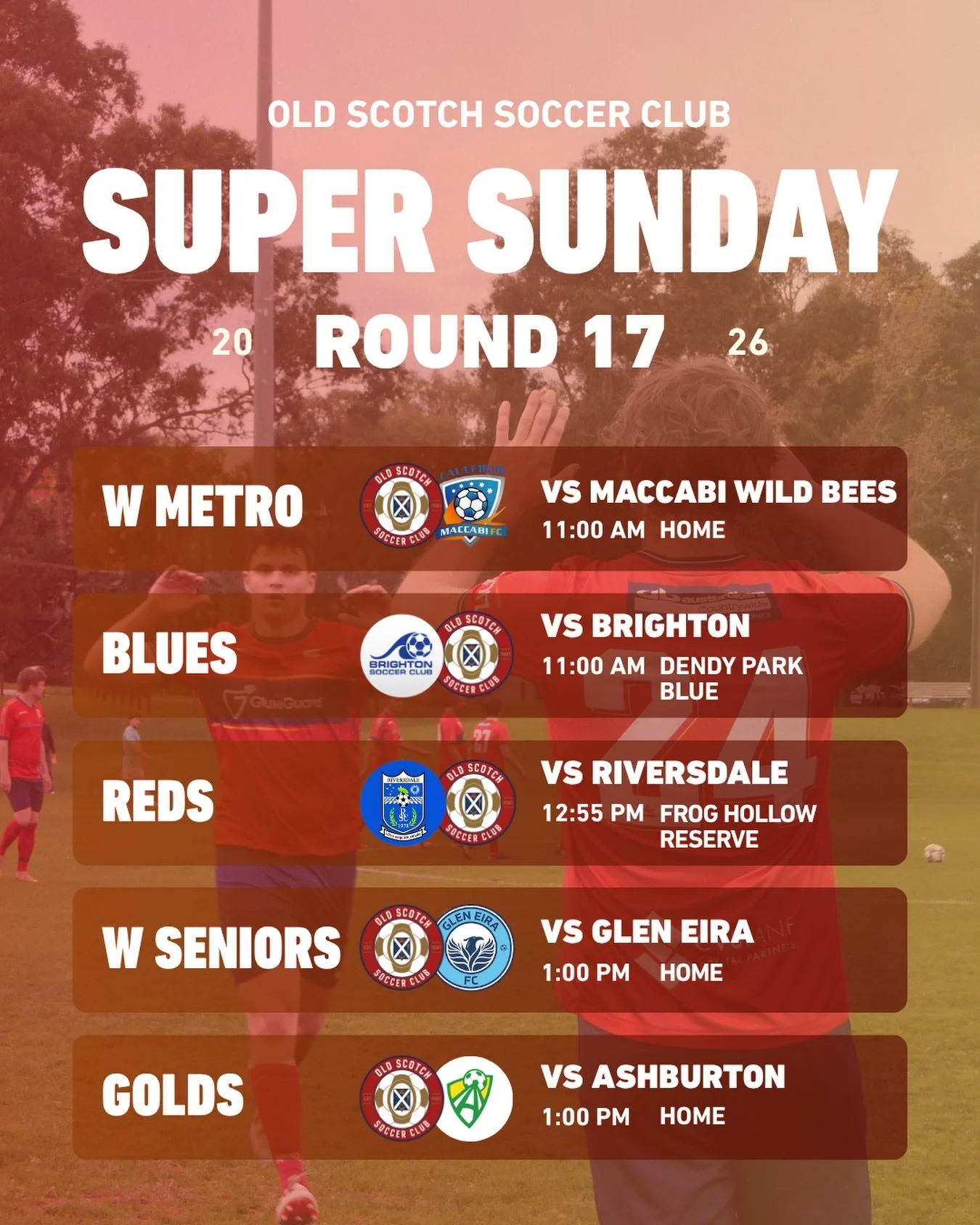 Our last Super Sunday and last home game for most😪

Please come down and support us, the canteen will be open from 12-4!