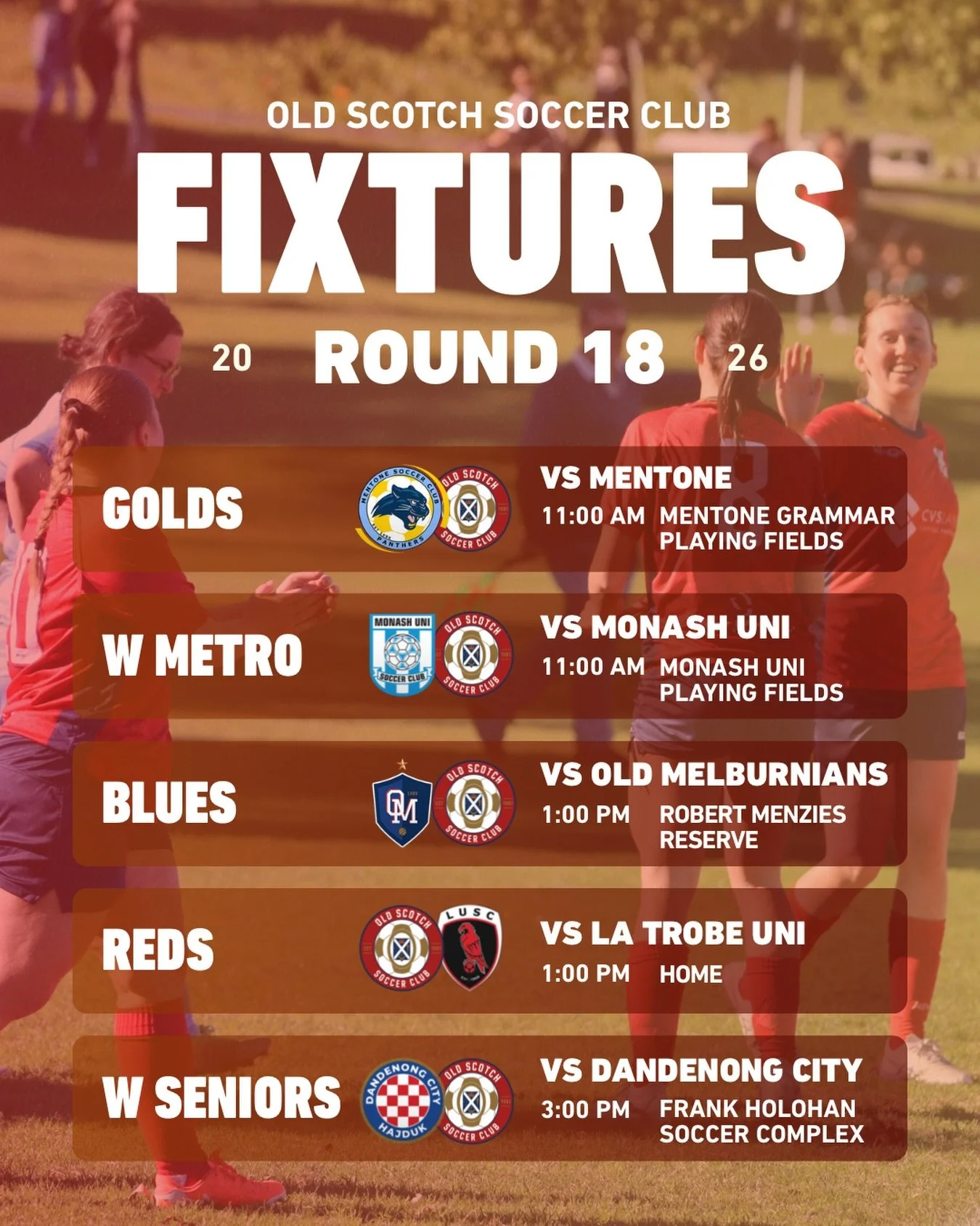 Our very last games of the season

Also a massive Sunday for the Blues as they fight for champions and the Women Seniors as they fight for promotion 👀 Come down and support where you can!