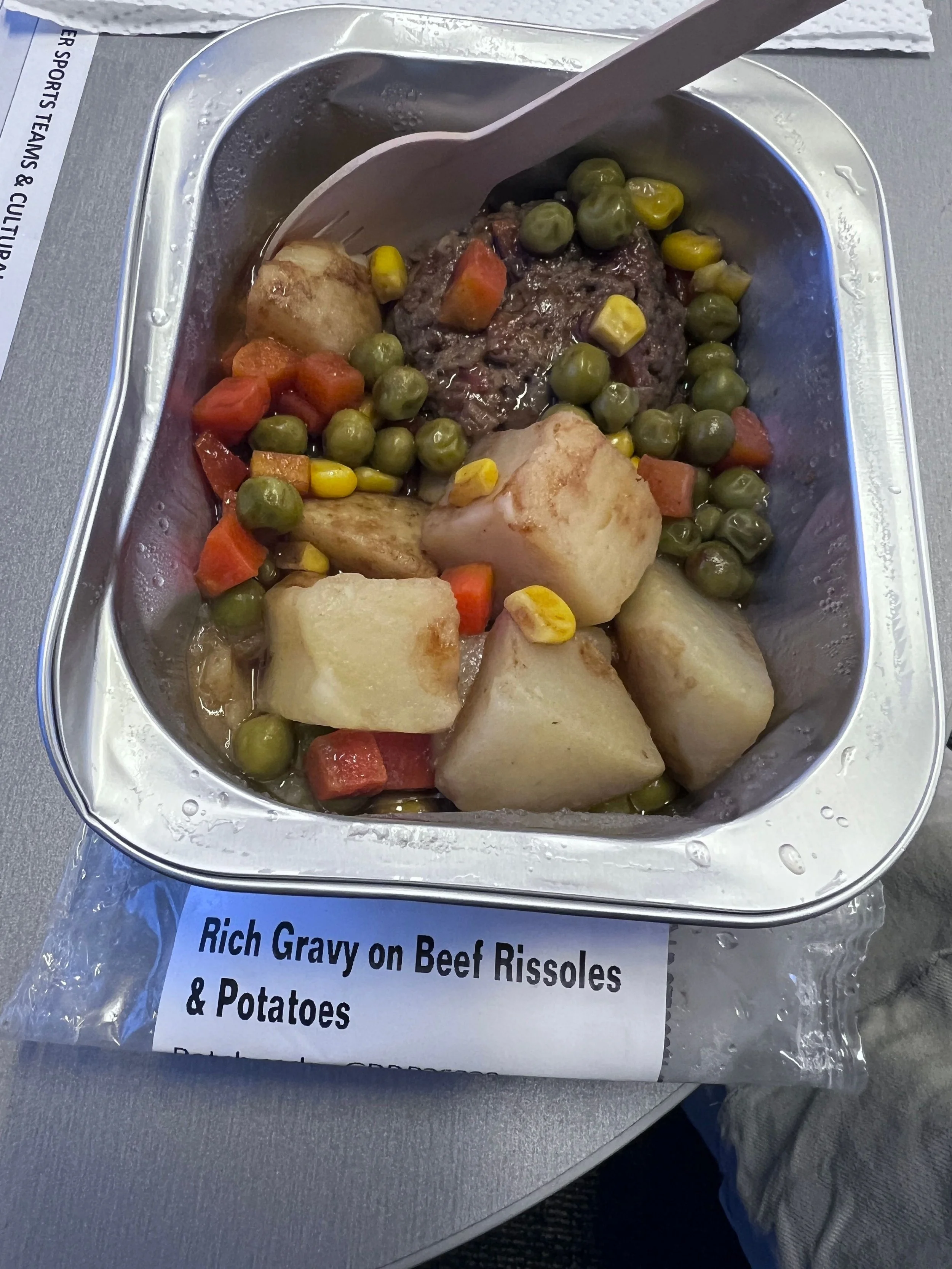 Rich Gravy on Beef Rissoles & Potatoes