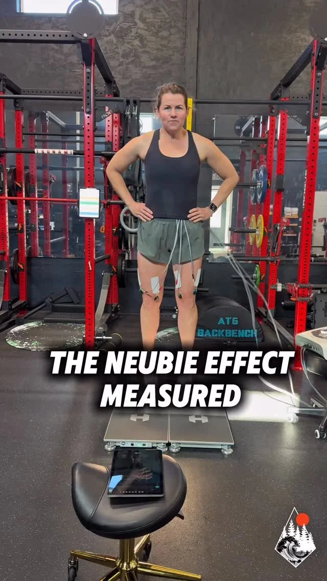 Proof in the data.
We ran 6 CM jumps baseline, then added the Neubie at 55 Hz.
✅ EMG showed a ~90 % increase in muscle activation.
✅ Hawkin Force Plates confirmed higher braking and propulsive force.
✅ Posture asymmetry improved in COP (Center of Pr