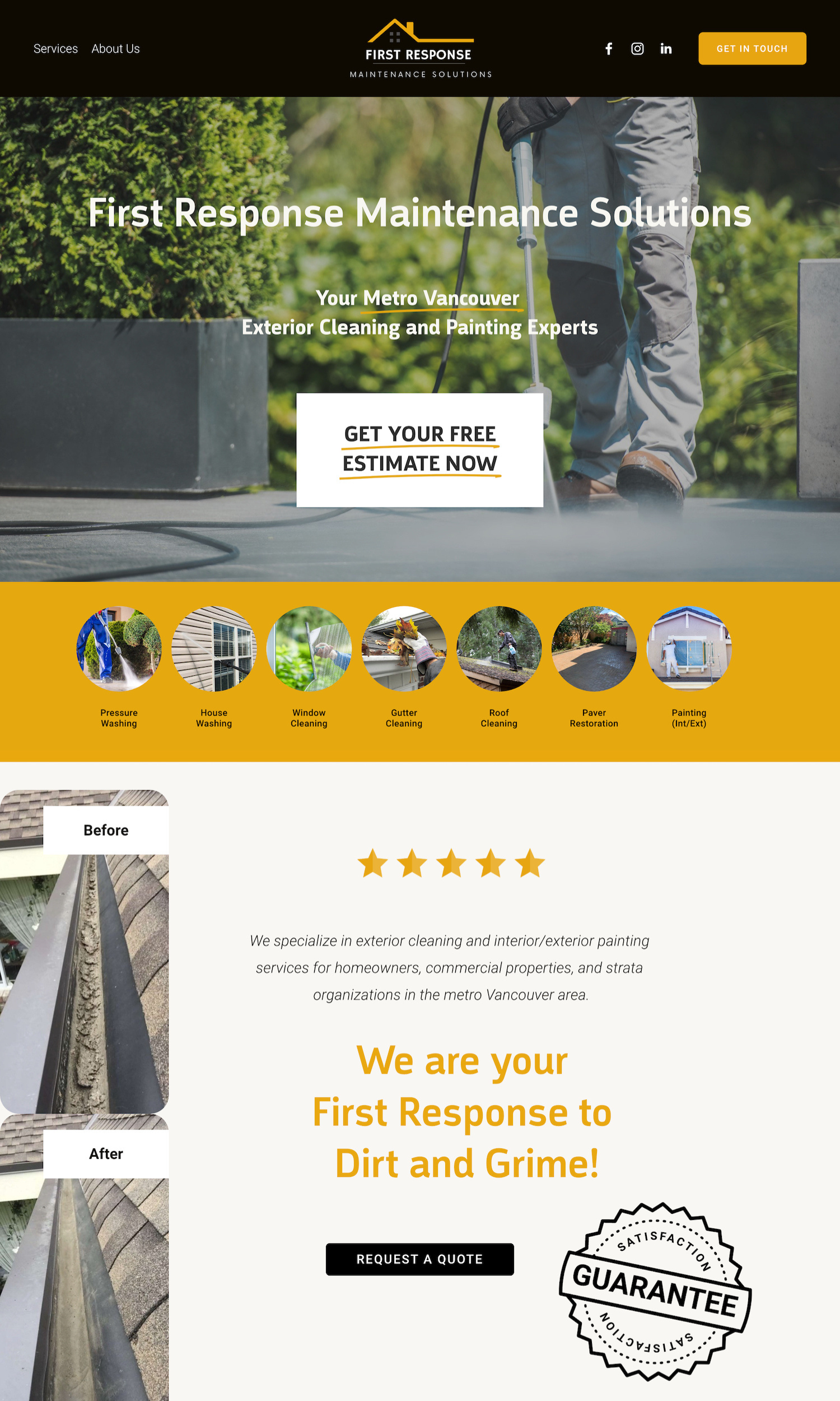 First Response Maintenance Solutions Web Design