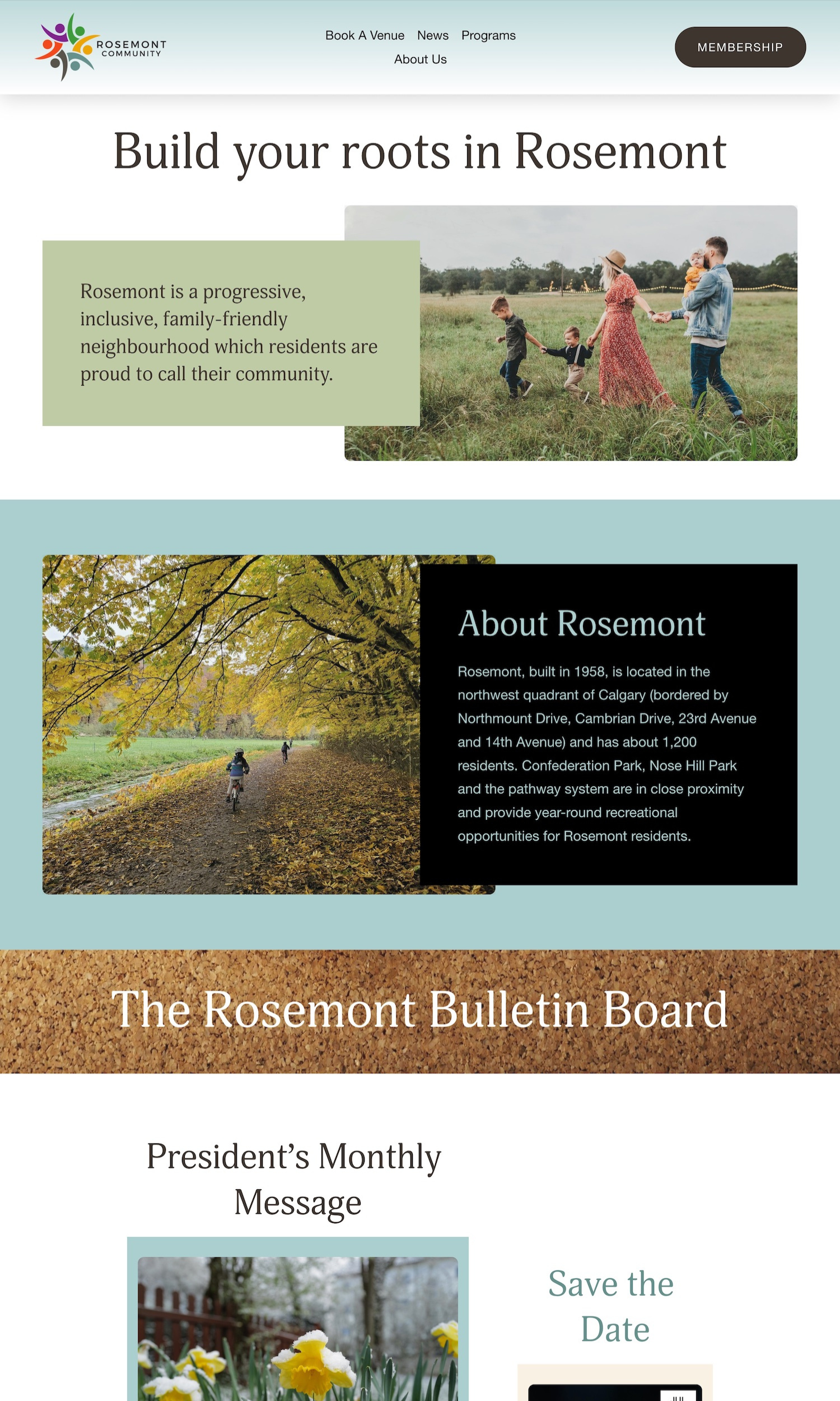 Rosemont Community Association Web Design
