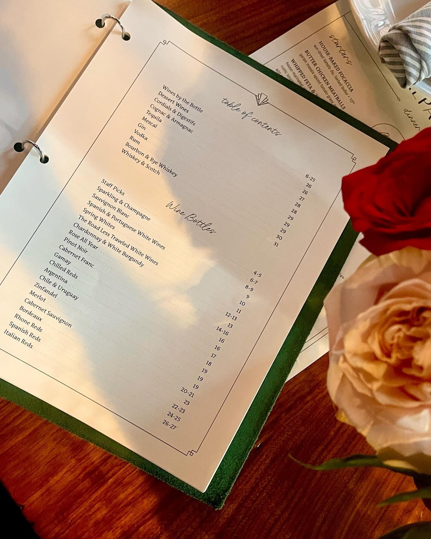It&rsquo;s time for a wine list refresh! 🥂 We&rsquo;re familiarizing ourselves with the fresh print of the wine book &mdash;
there&rsquo;s new Syrah, Sauvignon Blanc, Chardonnay and staff picks.  Plus the return of @chappellet_winery Bordeaux blend 