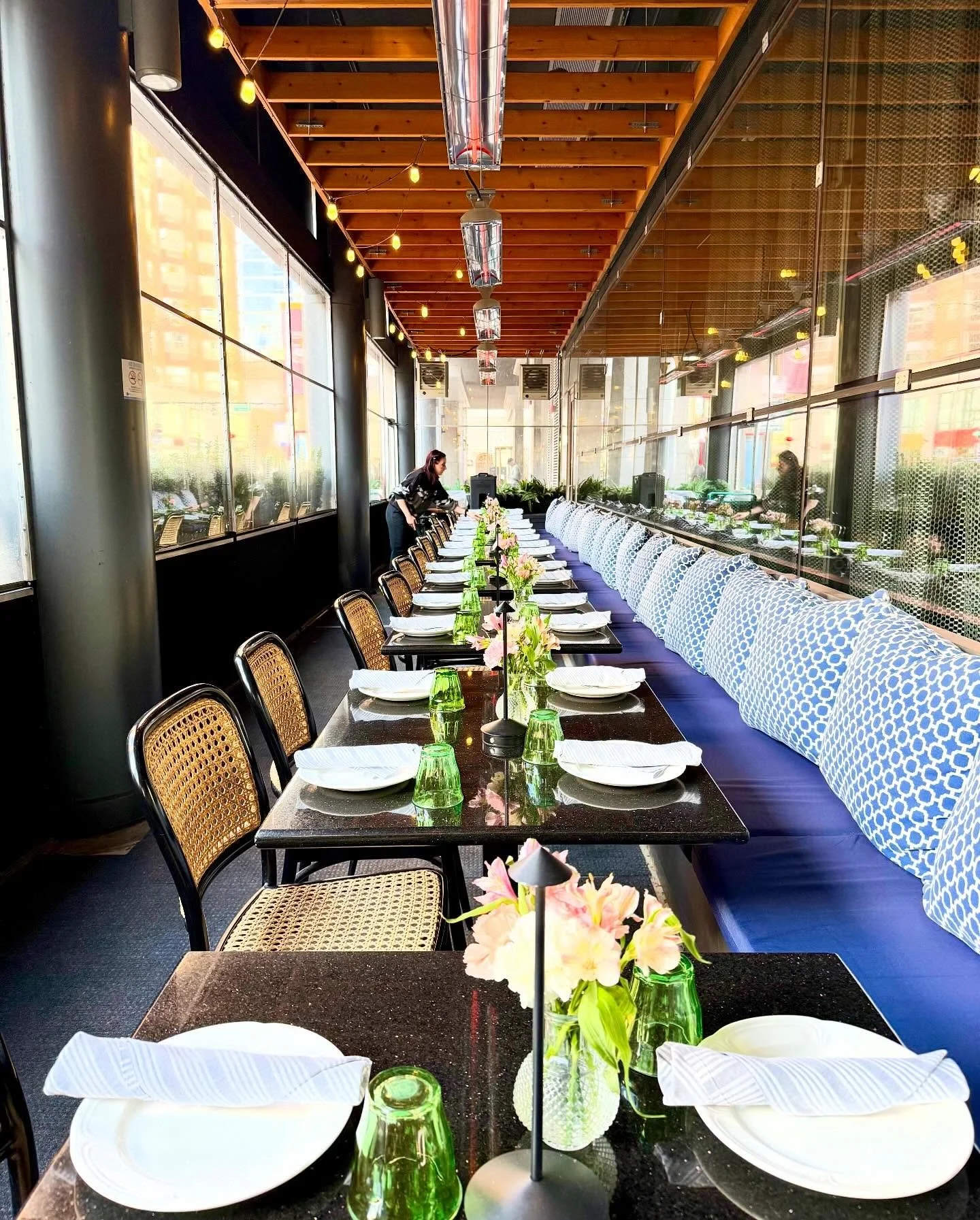 โจOUR HEATED TERRACEโจThere's a new chill in the air and our outdoor Terrace is now a fully enclosed sanctuary for the cooler months, offering a warm, rain-proof refuge with comfortable seating, soft lighting, and the gentle glow of heaters and of cour