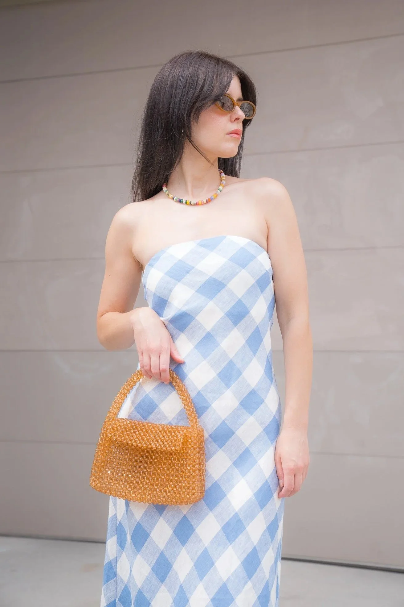 Melie Bianco Sherry Citrine Beaded Bag