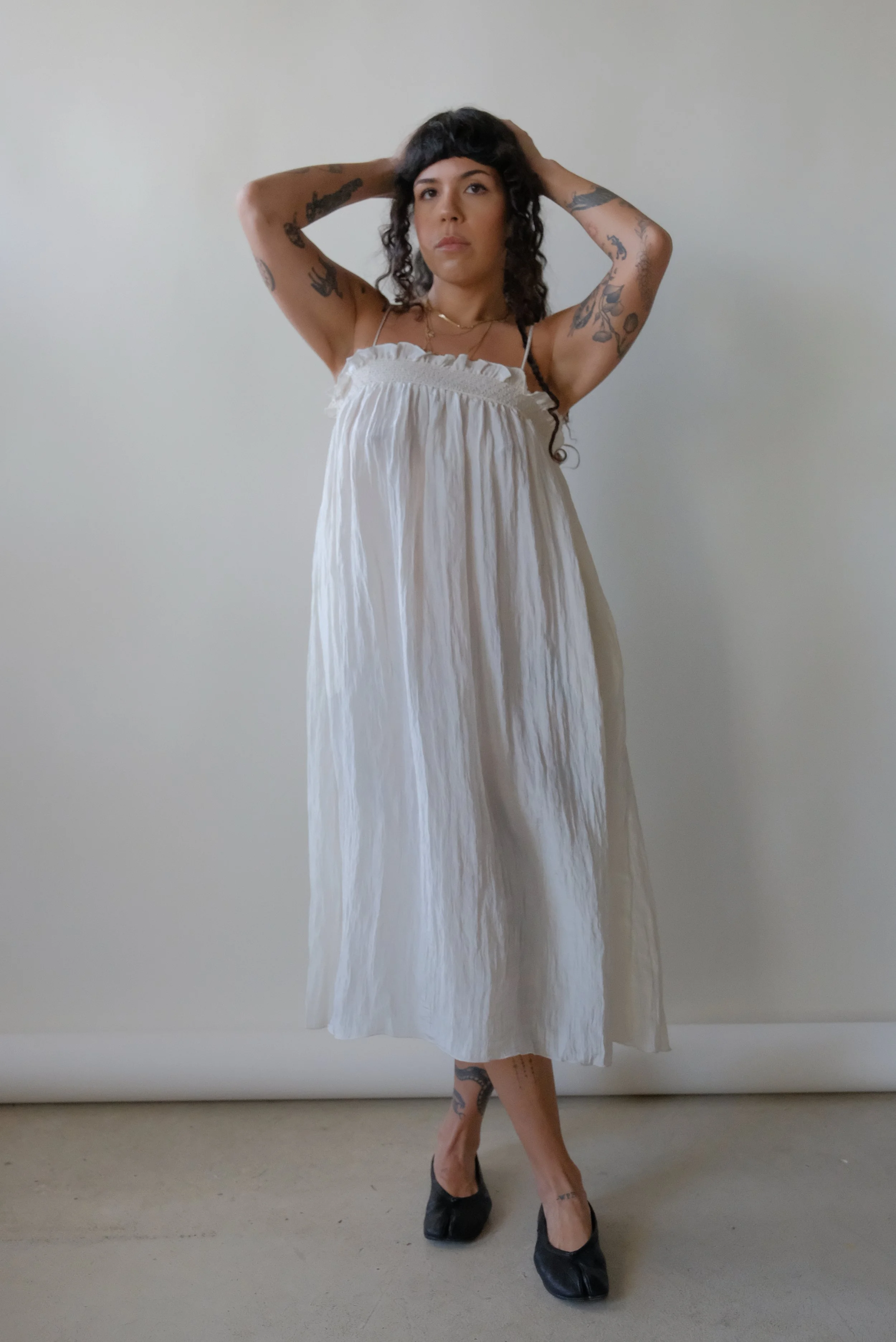 Carolyn Column Dress in Milk