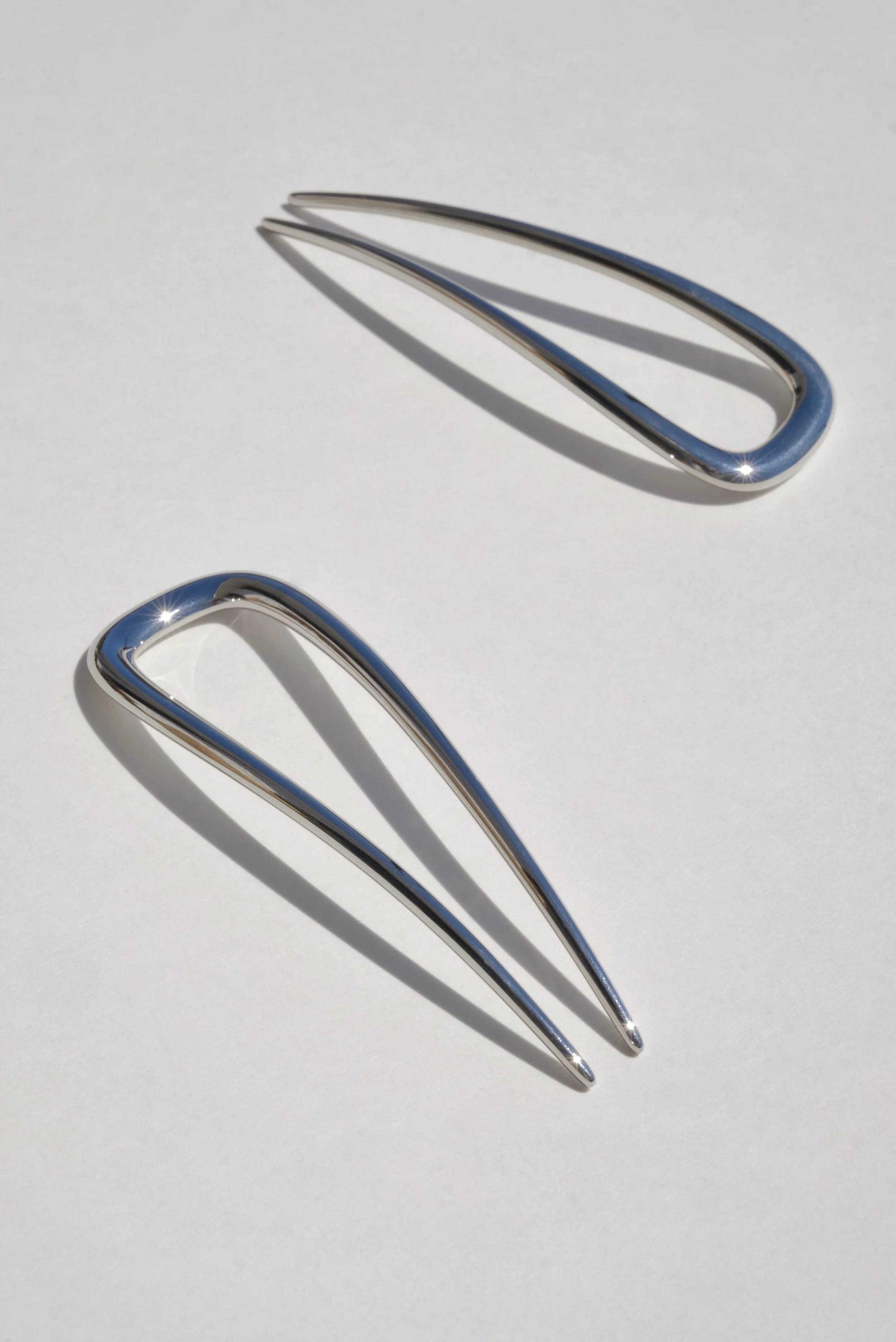 Machete Petite French Hair Pin in Silver