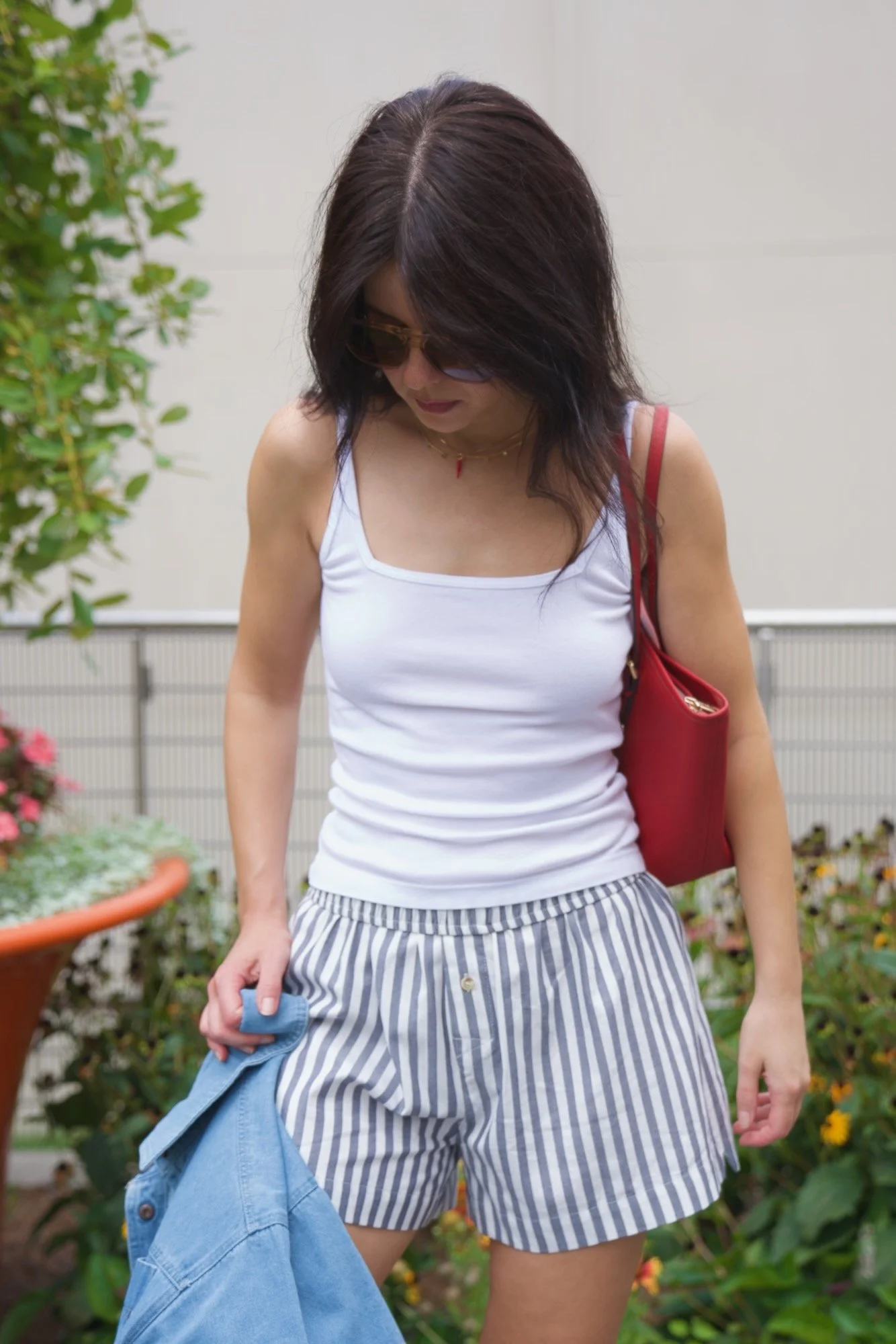 LA Relaxed Square Organic Camisole in White
