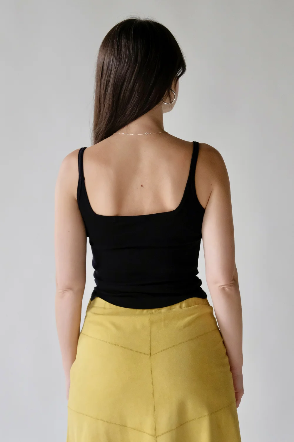 LA Relaxed Square Organic Camisole - Black — Rosewood Clothing Co.