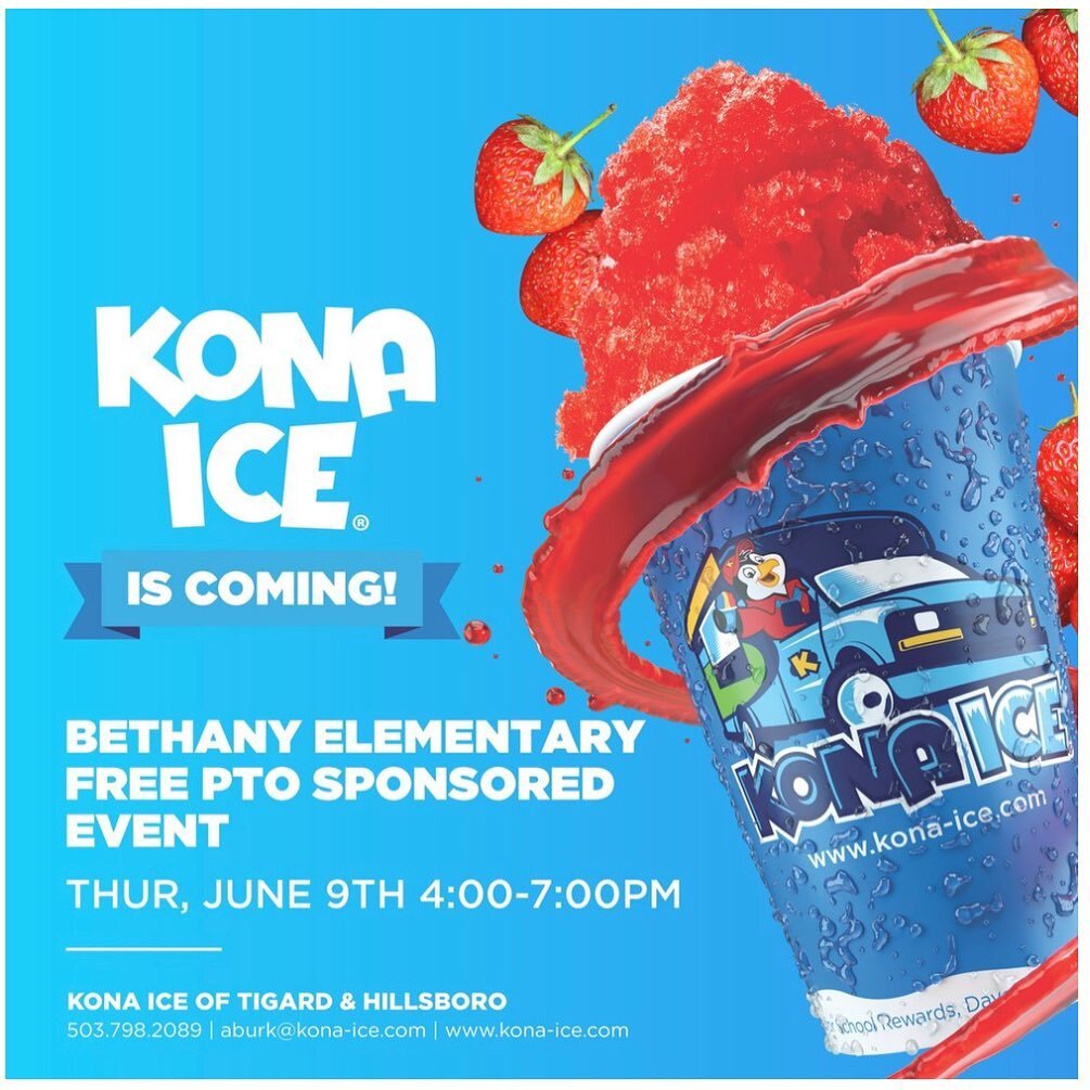 Family Event with Kona Ice!
The Kona Shaved Ice Community Event is Thursday afternoon/evening from 4-7 pm on the playground. Open house style, come when you can, stay as long as you want, go home when you are done. Let&rsquo;s celebrate the end of th