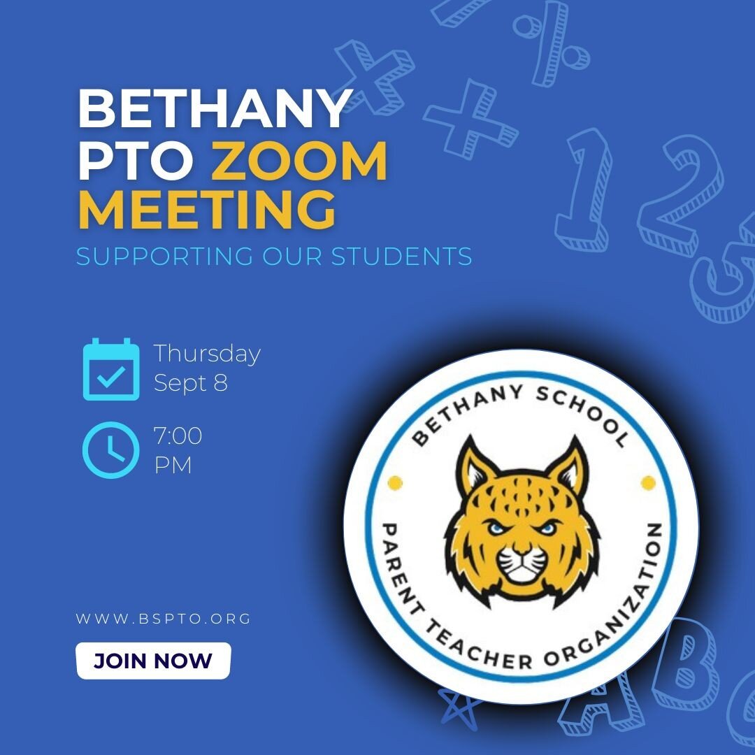 Curious about the PTO? The first meeting of the year is a great intro to the PTO, who we are, and what we're working on. 

Join us Thursday, Sept 8, at 7pm! See ParentSquare or Thursday's newsletter for the Zoom link, or visit BSPTO.org - it's on the