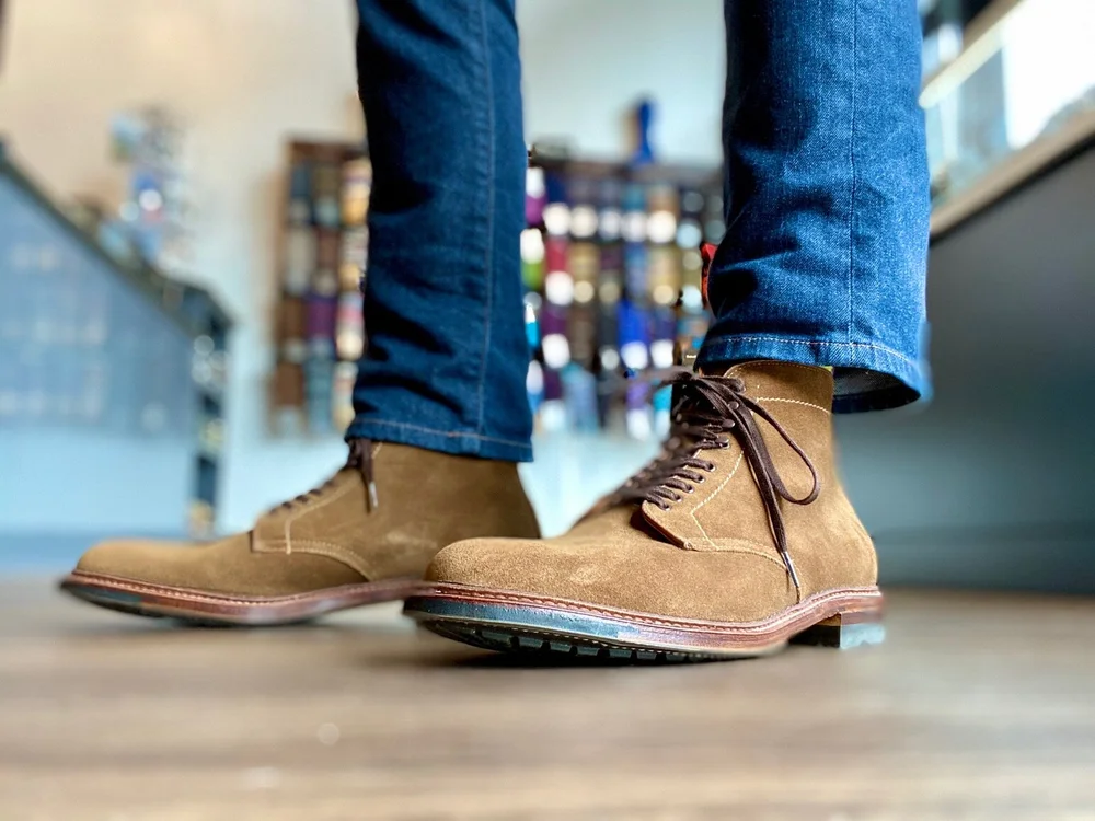 Alden 4511HC Plain Toe Boot Snuff Suede — Ealdwine Raleigh