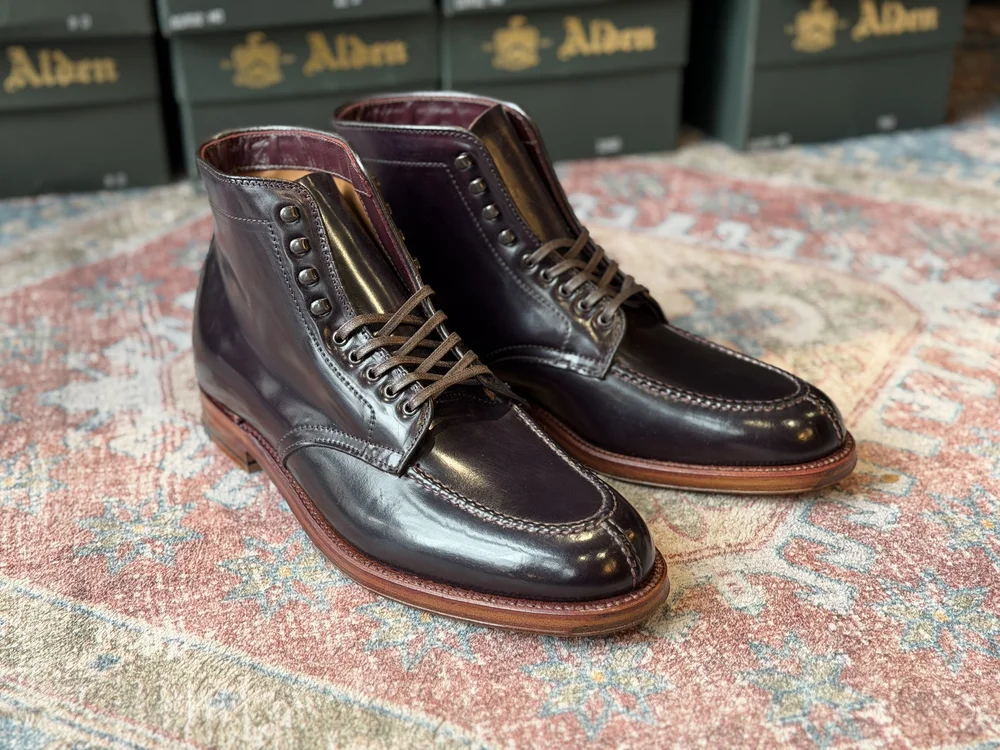 alden dress shoes Engineered Garments x Alden - Indy Oxford - #8 Cordovan w/Commando Sol main image 1