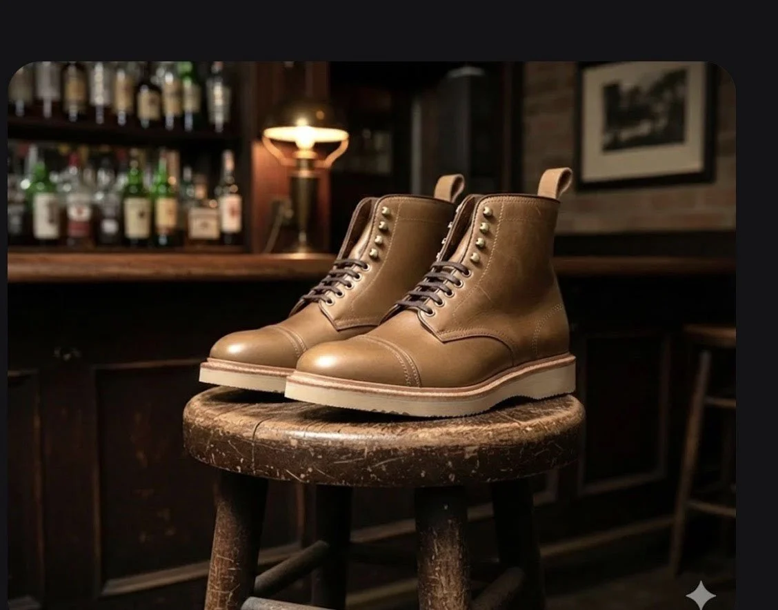 Alden x Ealdwine "Rory" Horween Natural CXL Cap Toe on Wedge - Barrie Last  PREORDER DEPOSIT $200