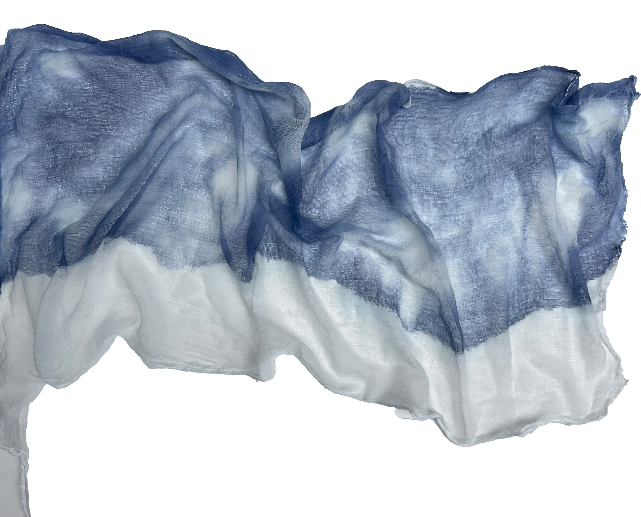 Industrial Water (layer of [NO]Vacancy), cyanotype on cheesecloth