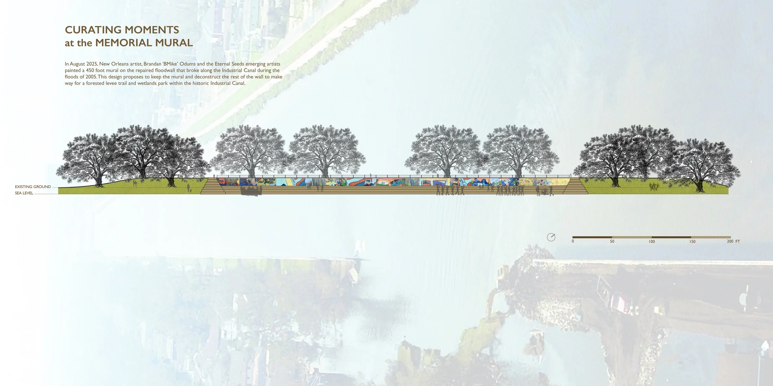 Eternal Seeds Memorial Plaza, section drawing