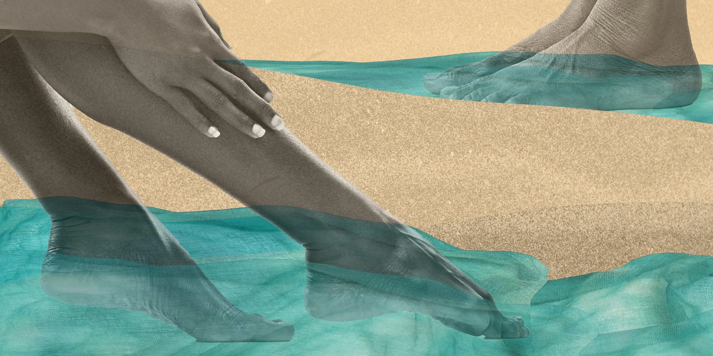 “Soaking feet in community” collage 