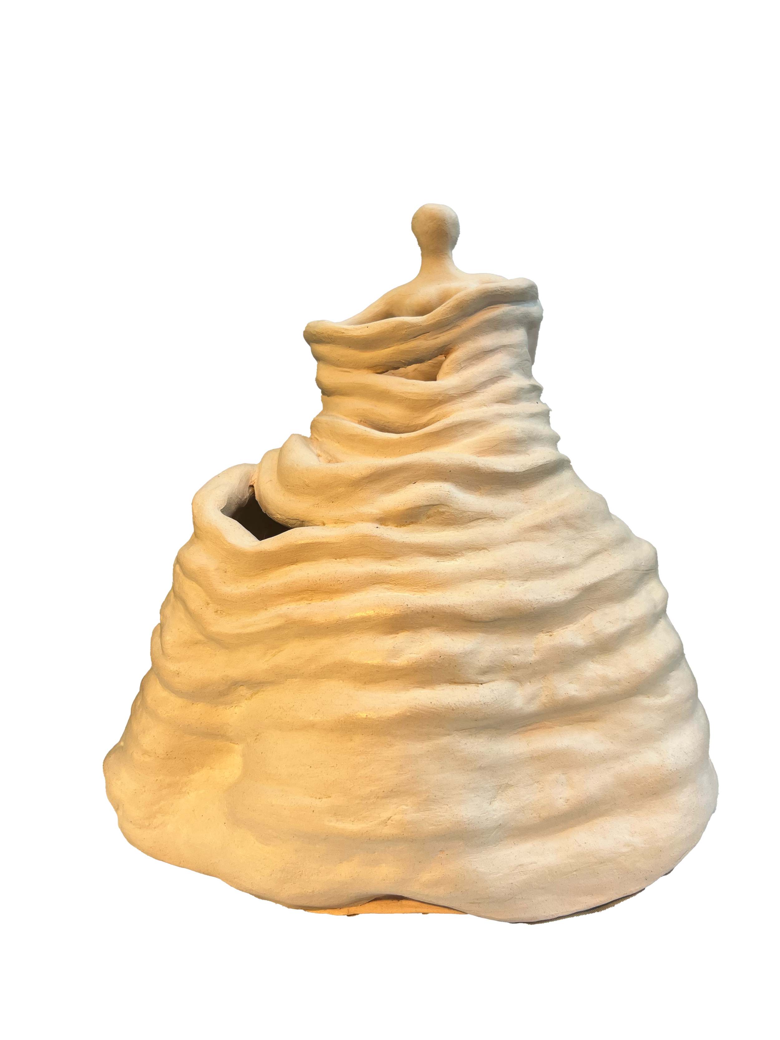 Mami Mud, 
10 x 12 inches,
clay sculpture,

Bisque fired clay pot and somatic exercise exploring the matriarchal art of making a homeplace in aqueous lands