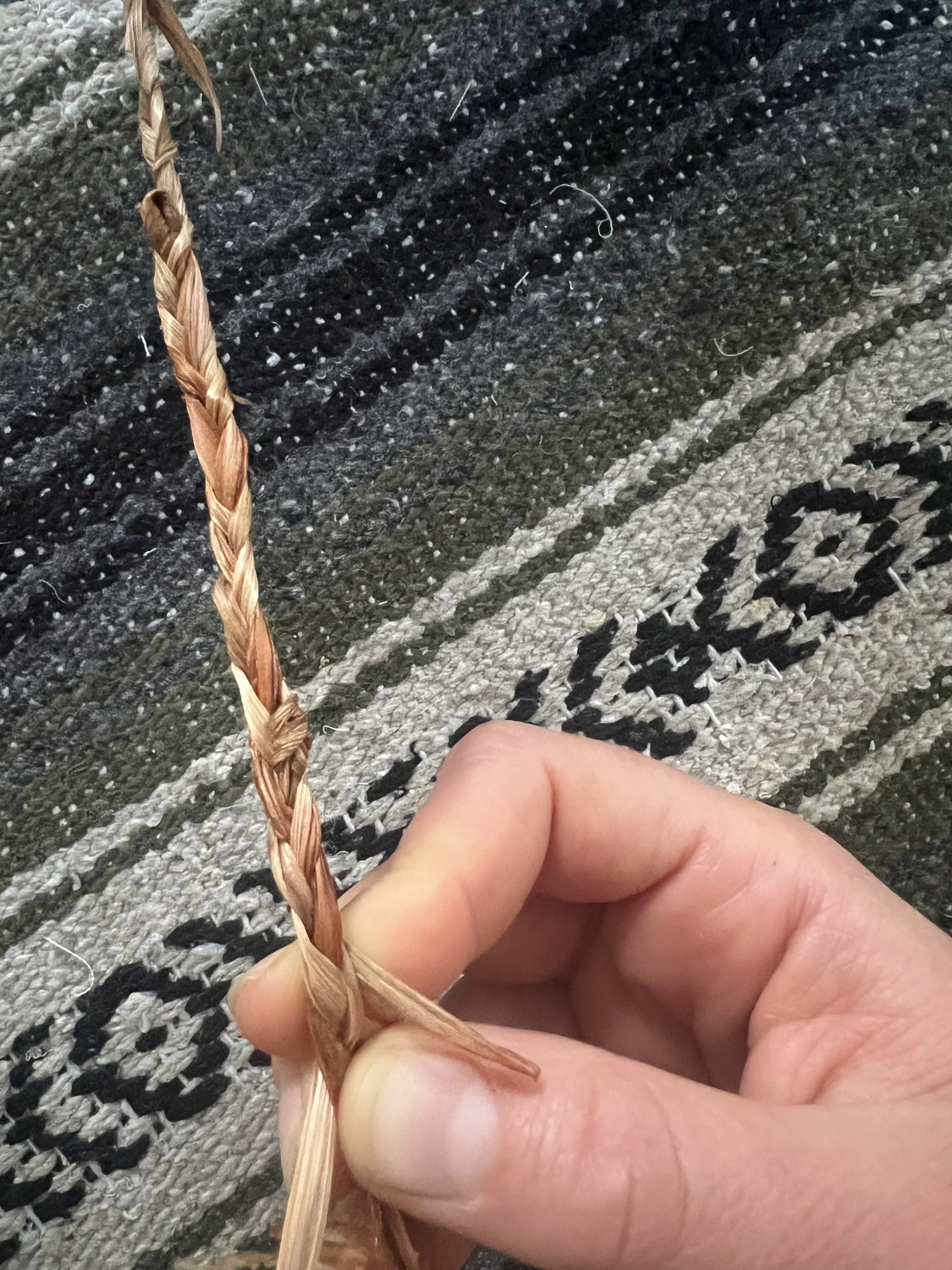 Braiding found plant fibers